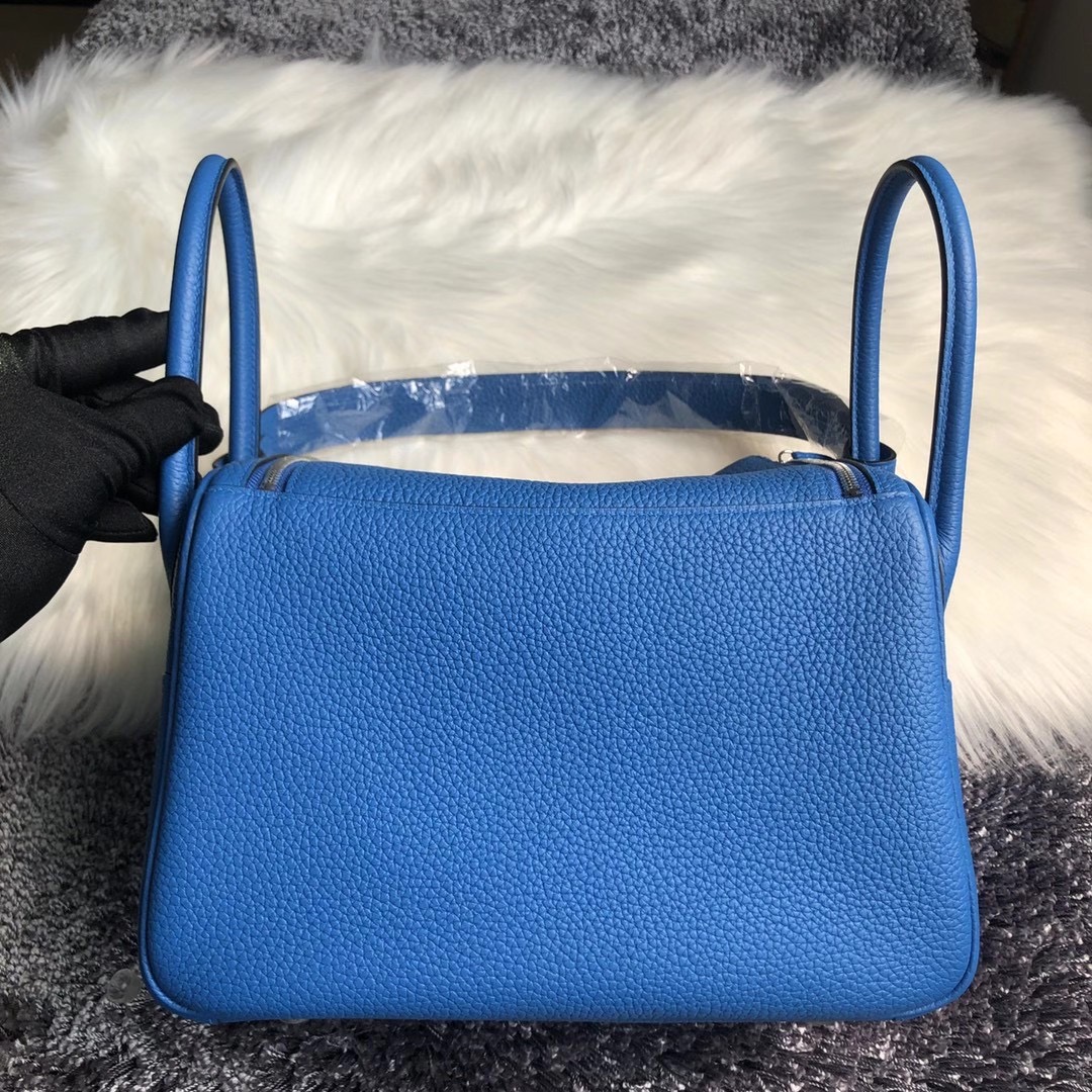 Hong Kong South Hermes Lindy 26cm Clemence B3 Blue Zanzibar