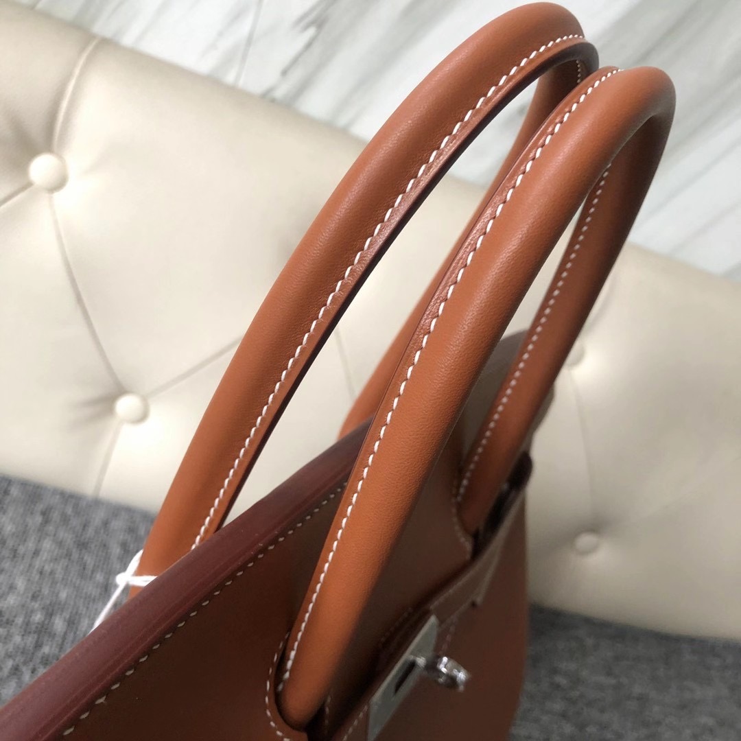 Hong Kong Hermes Handbag Birkin 35cm Swift CK37 Gold 金棕色
