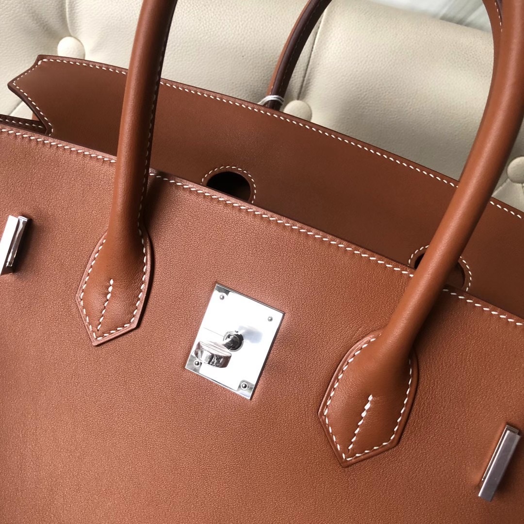 Hong Kong Hermes Handbag Birkin 35cm Swift CK37 Gold 金棕色