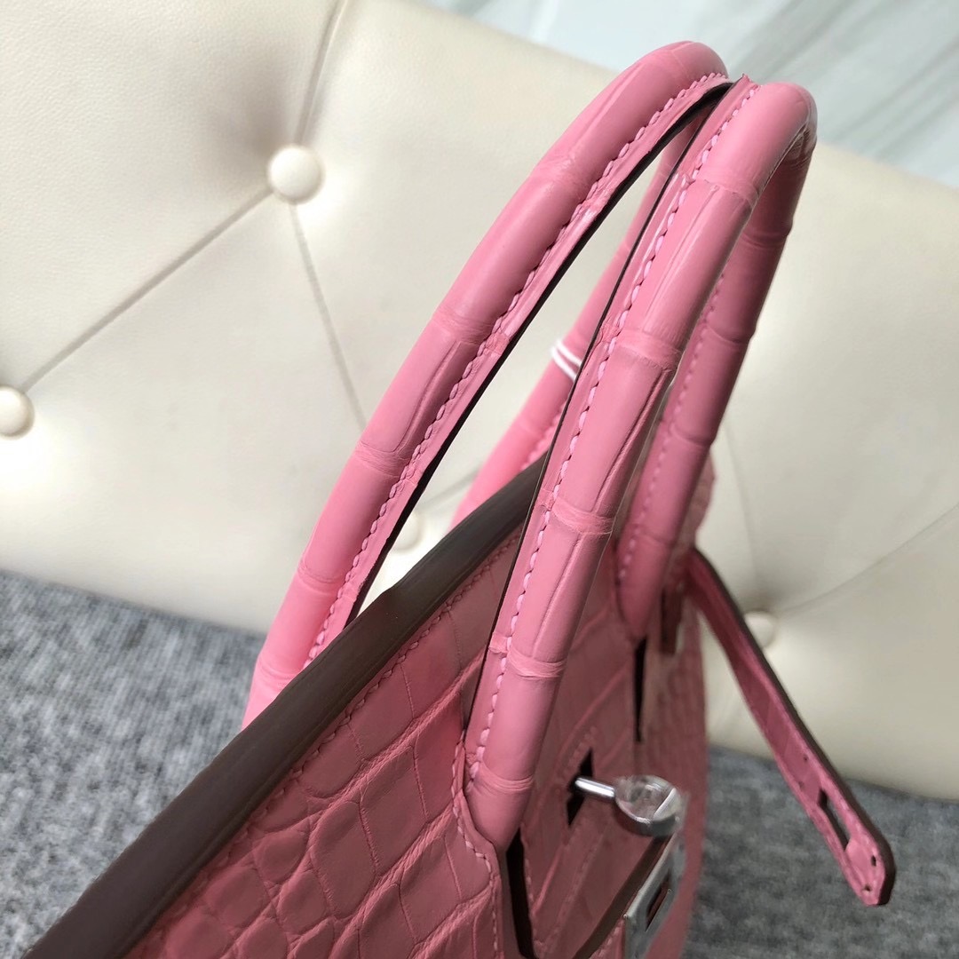 愛馬仕 2020年工匠號 Y刻 Hermes Birkin 25cm 霧面美洲鱷 5P bubblegum pink 櫻花粉