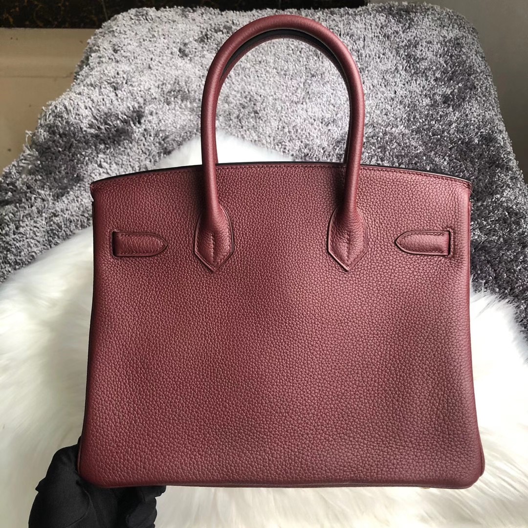 臺灣臺中市清水區 Hermes Birkin 25cm CC57 Bordeaux 波爾多酒紅 Togo 小牛皮