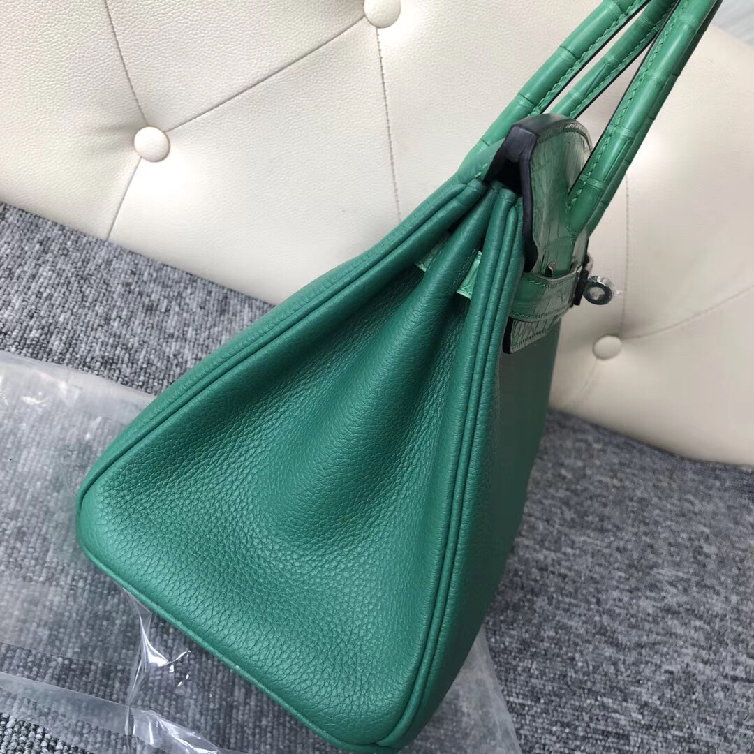 臺灣臺中市 愛馬仕鉑金包 Hermes Birkin 25cm Touch U4 絲絨綠 Vert Verigo