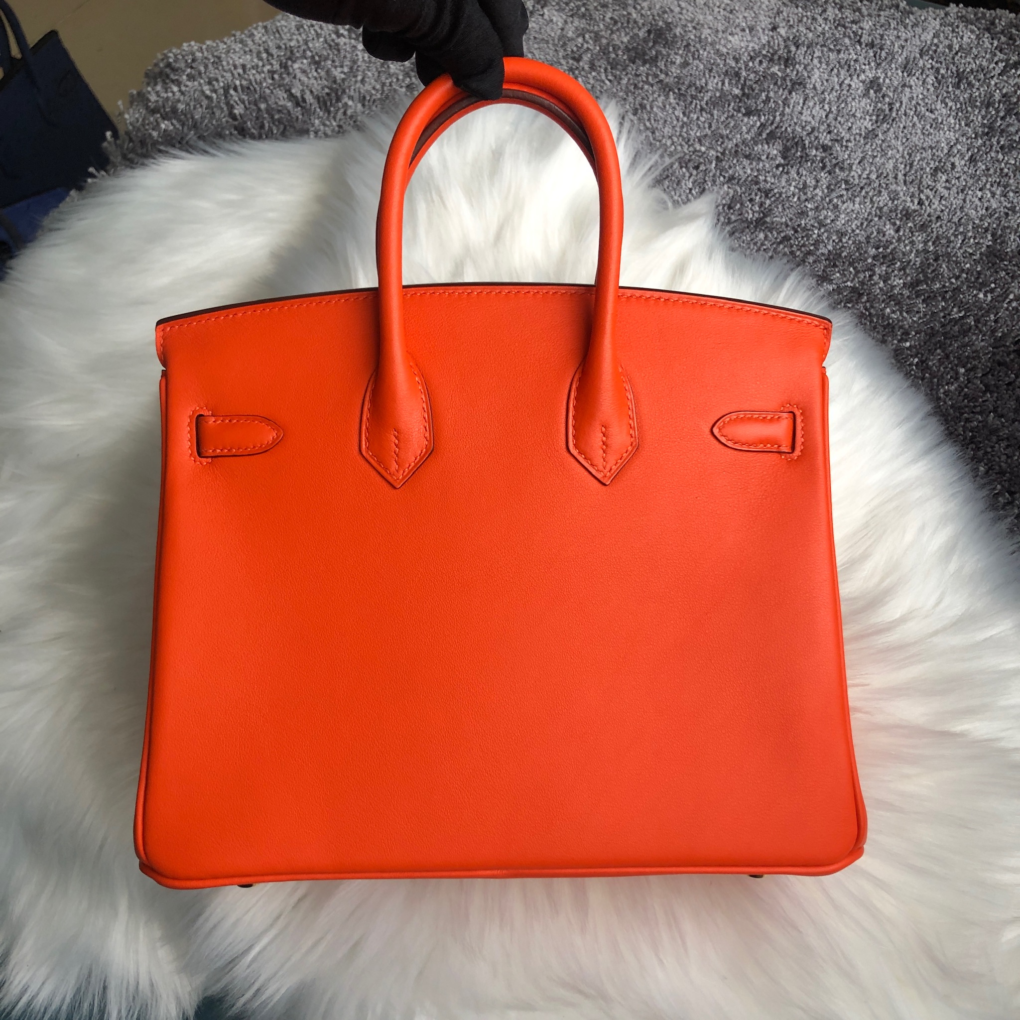 香港屯門區屯門 大欖 Hermes Birkin 25cm 9J Feu 火焰橙 Swift calfskin 金扣