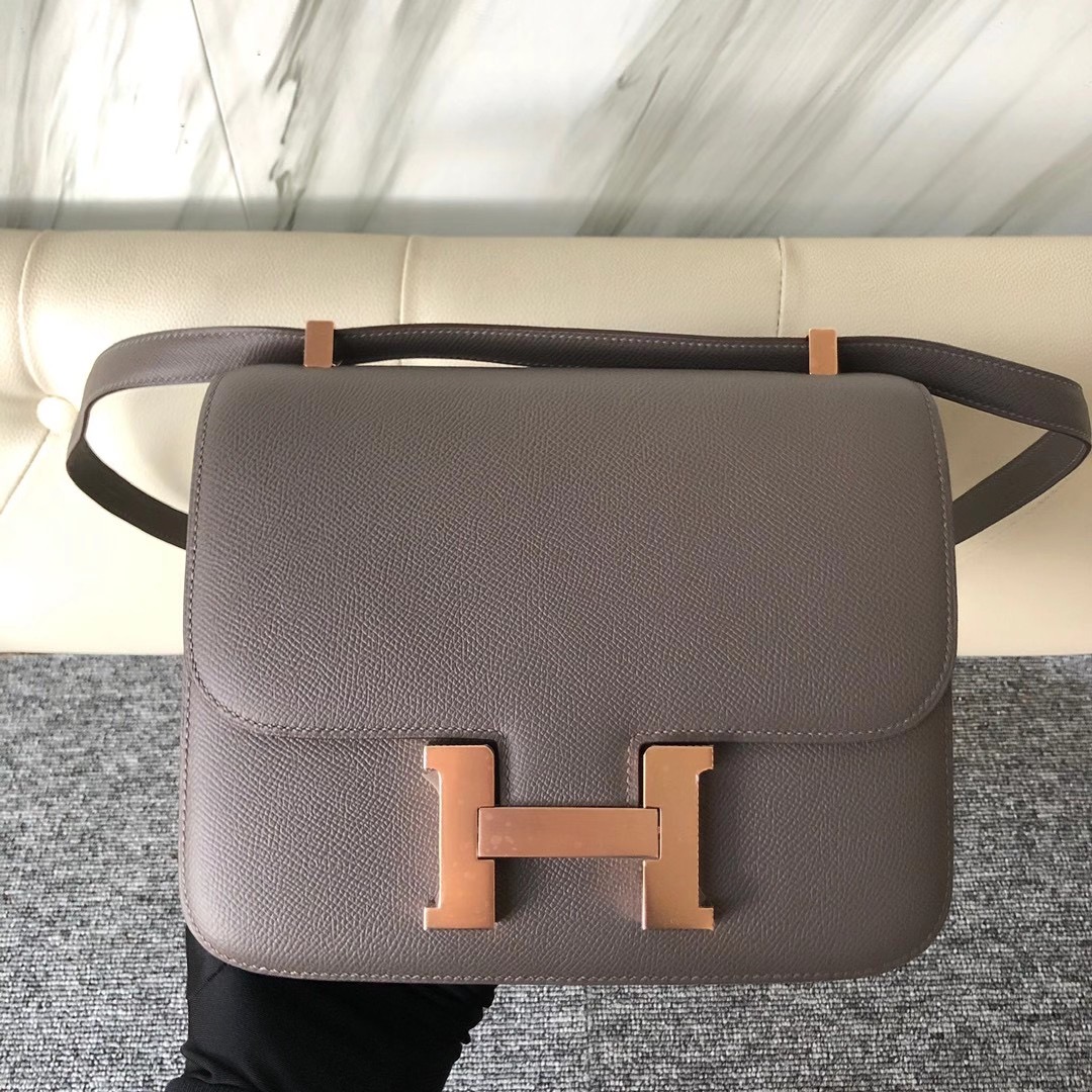 愛馬仕康康空姐包價格多少錢 Taiwan Hermes Constance 24cm Epsom 8F Etain 錫器灰