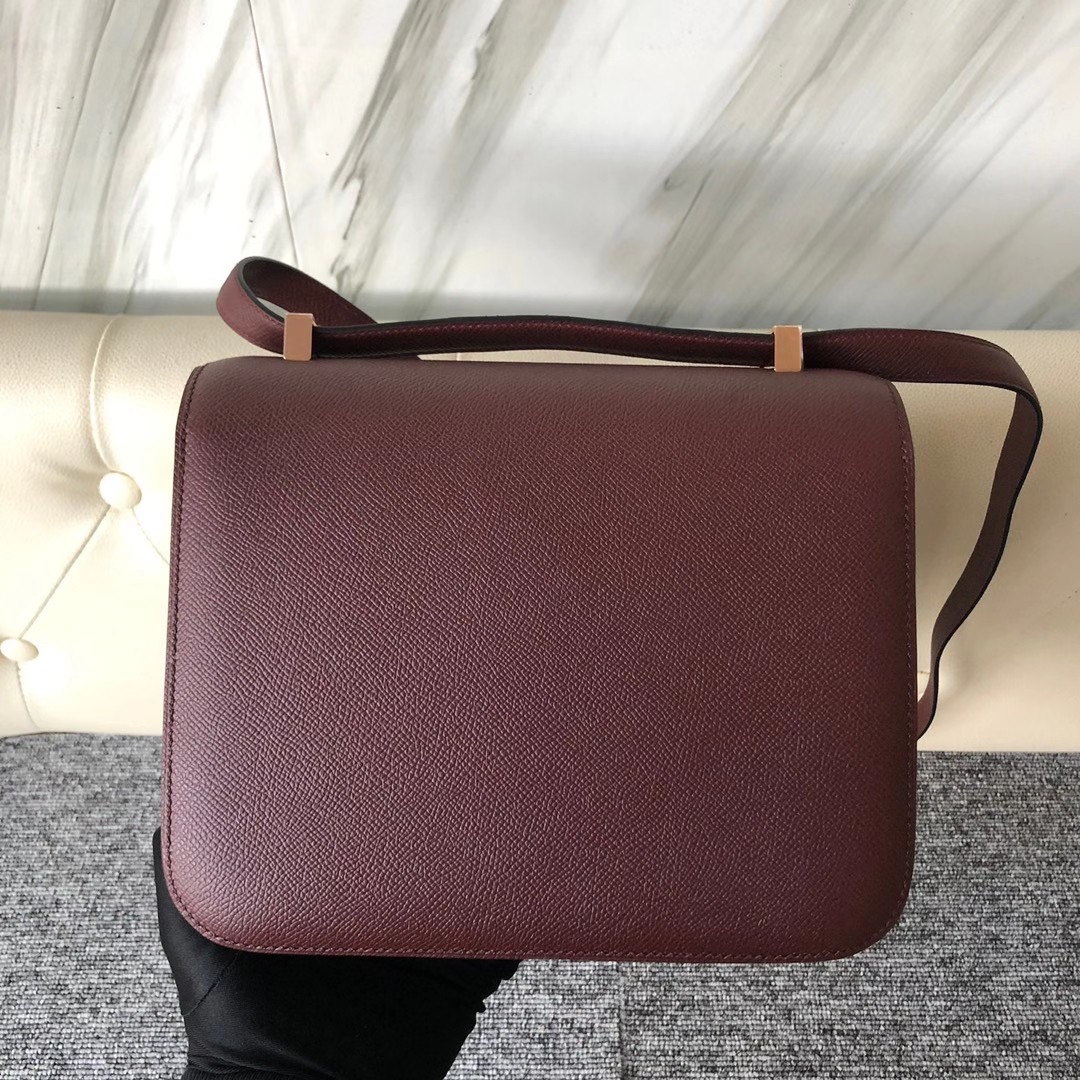 新北市三芝區 Taiwan Hermes Constance 24cm Epsom 57 Bordeaux 波爾多酒紅