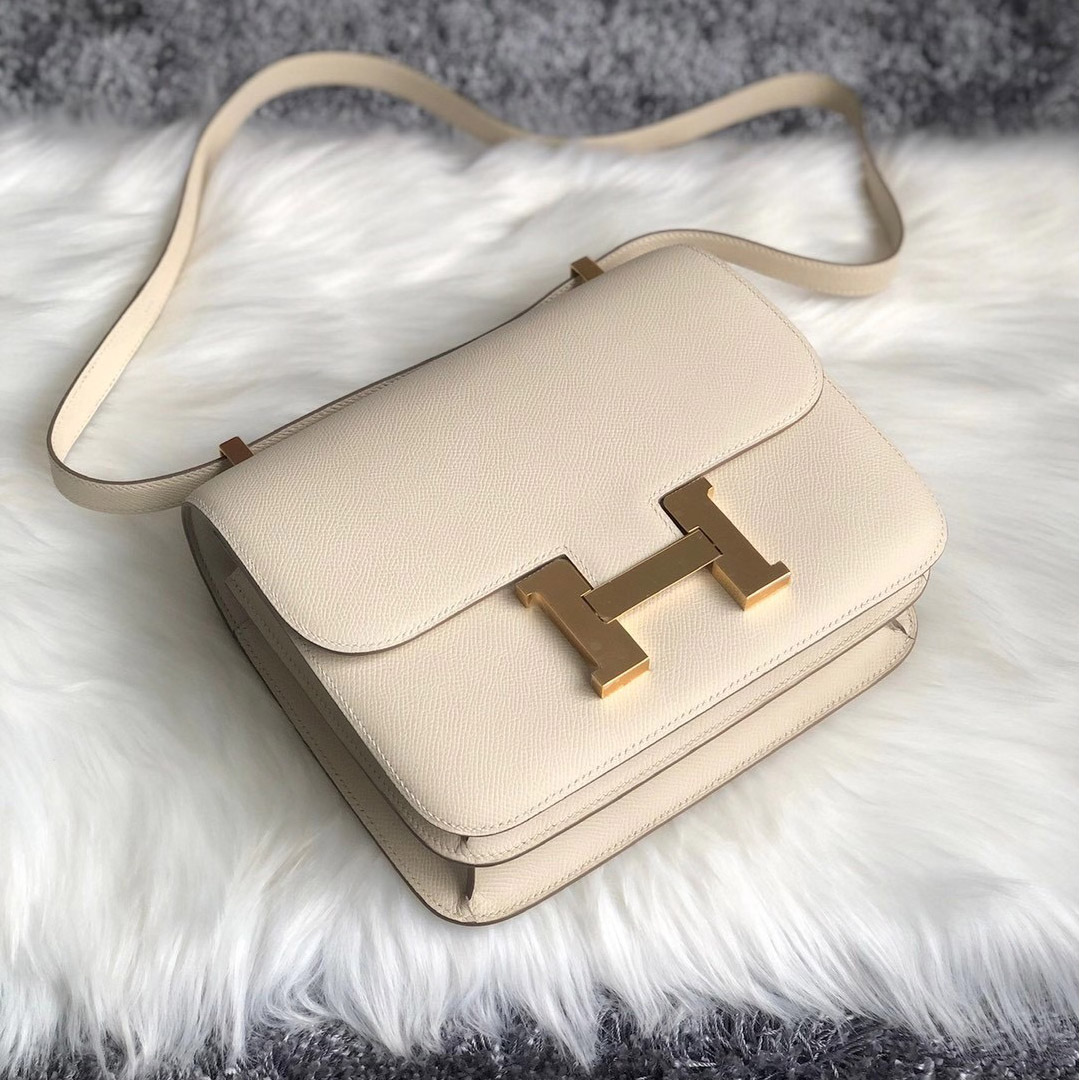 臺灣新北市蘆洲區 Taiwan Hermes Constance 24cm Epsom CK10 Craie 奶昔白