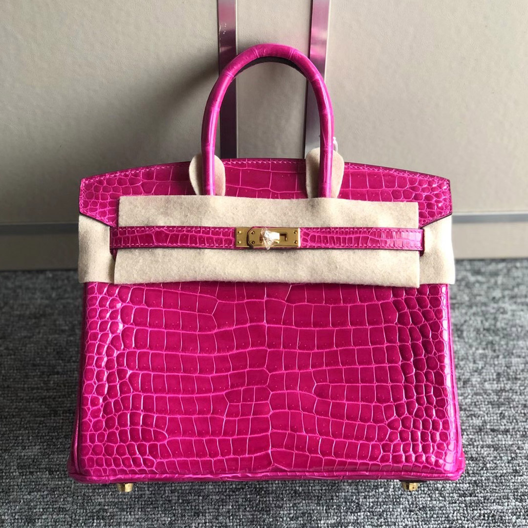 愛馬仕鉑金包 Hermes Birkin 25cm J5 Rose Sheheraradez 天方夜譚粉紫 供珠尼羅鱷魚