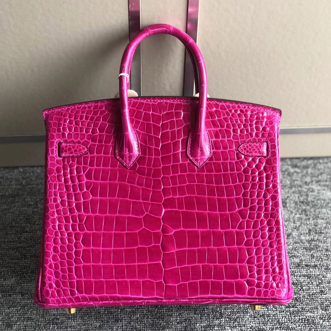 愛馬仕鉑金包 Hermes Birkin 25cm J5 Rose Sheheraradez 天方夜譚粉紫 供珠尼羅鱷魚