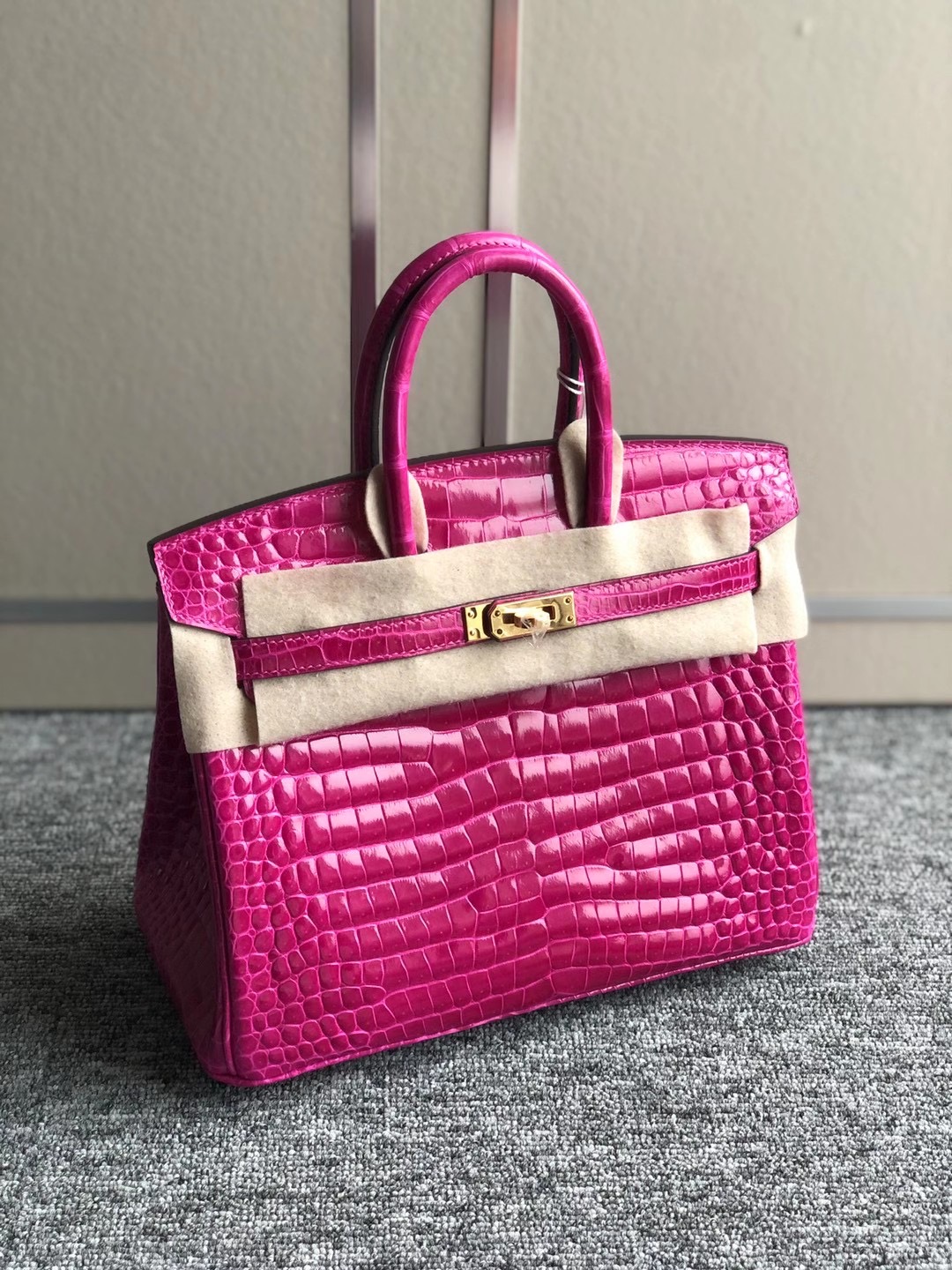 愛馬仕鉑金包 Hermes Birkin 25cm J5 Rose Sheheraradez 天方夜譚粉紫 供珠尼羅鱷魚