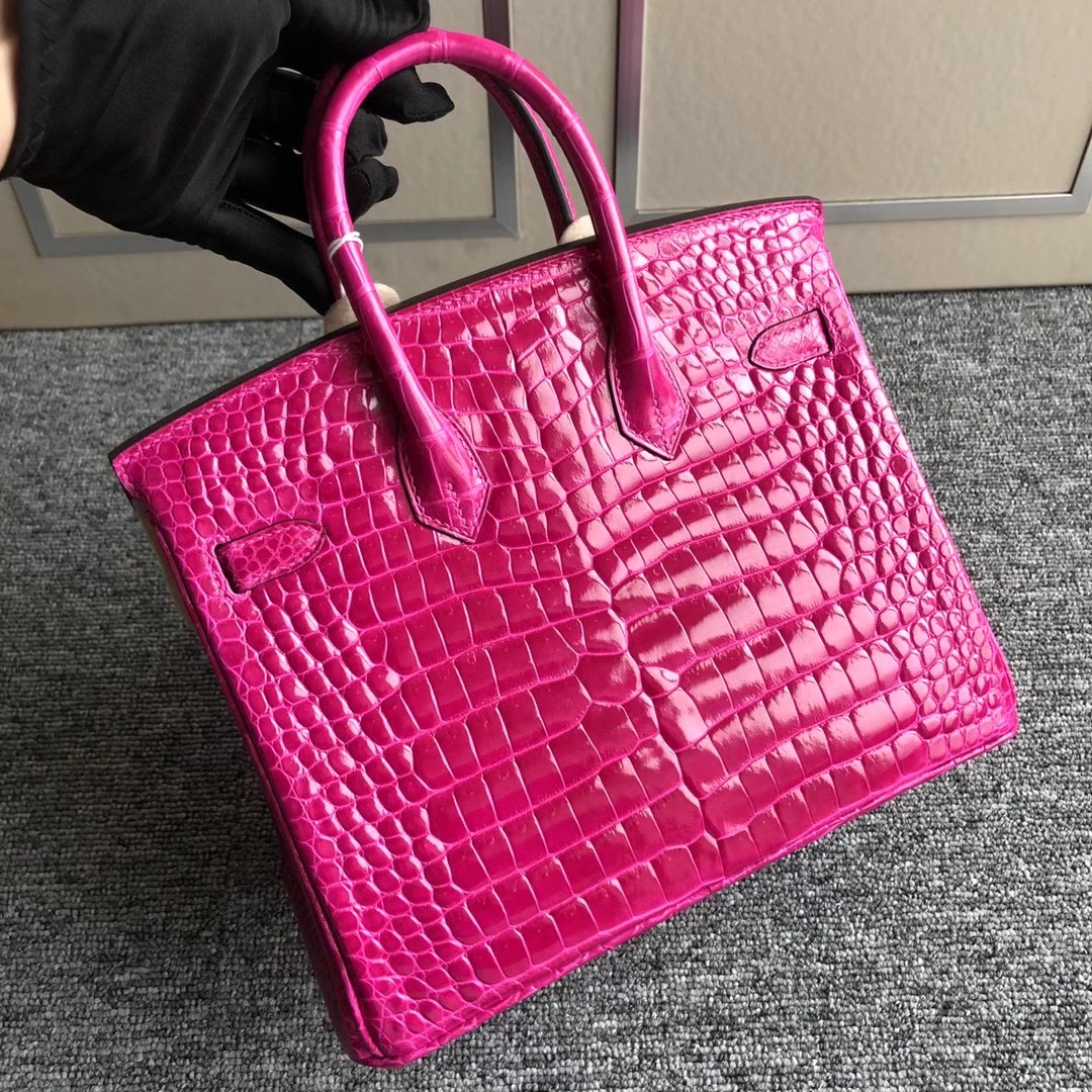 愛馬仕鉑金包 Hermes Birkin 25cm J5 Rose Sheheraradez 天方夜譚粉紫 供珠尼羅鱷魚