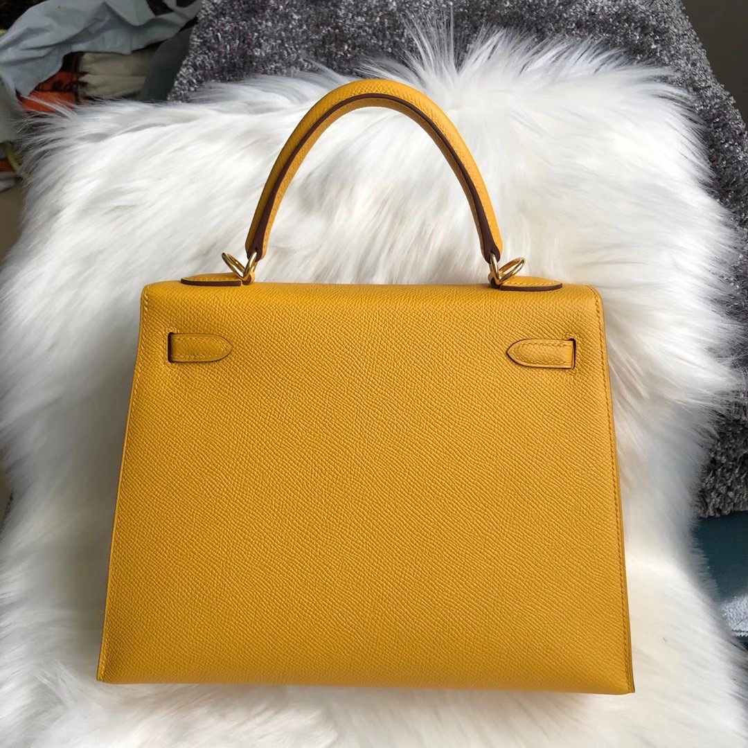 臺北市 北投區 愛馬仕凱莉包多少錢 Hermes Kelly 25cm Epsom 9D Jaune Amber