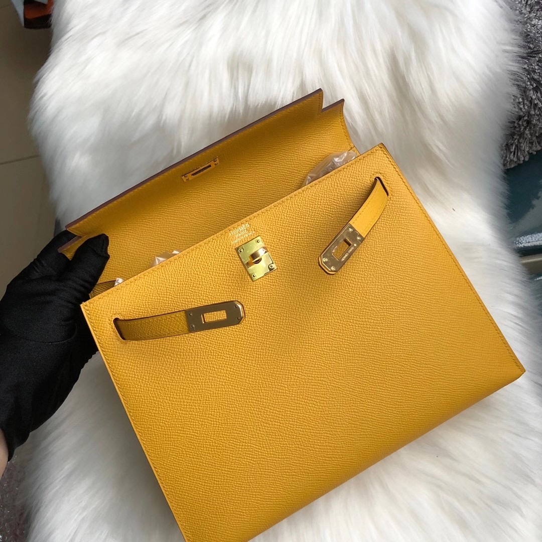 臺北市 北投區 愛馬仕凱莉包多少錢 Hermes Kelly 25cm Epsom 9D Jaune Amber