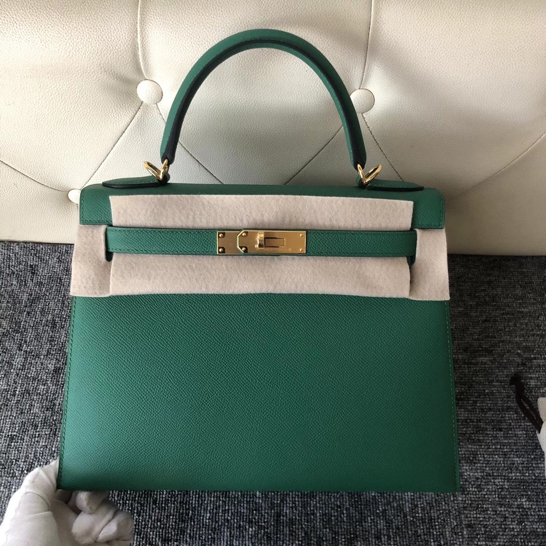 臺灣臺北市信義區 愛馬仕凱莉包28專櫃多少錢 Hermes Kelly 28cm Epsom U4 Vert Verigo