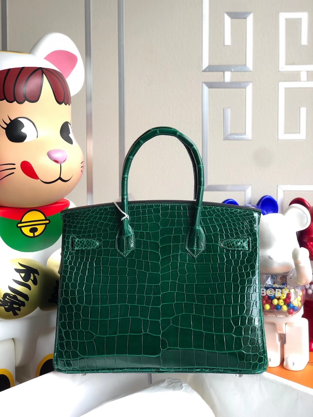 香港西貢區清水湾 Hermes Birkin 30cm 67 Vert Fonce 祖母綠 亮面倒V 澳洲灣鱷