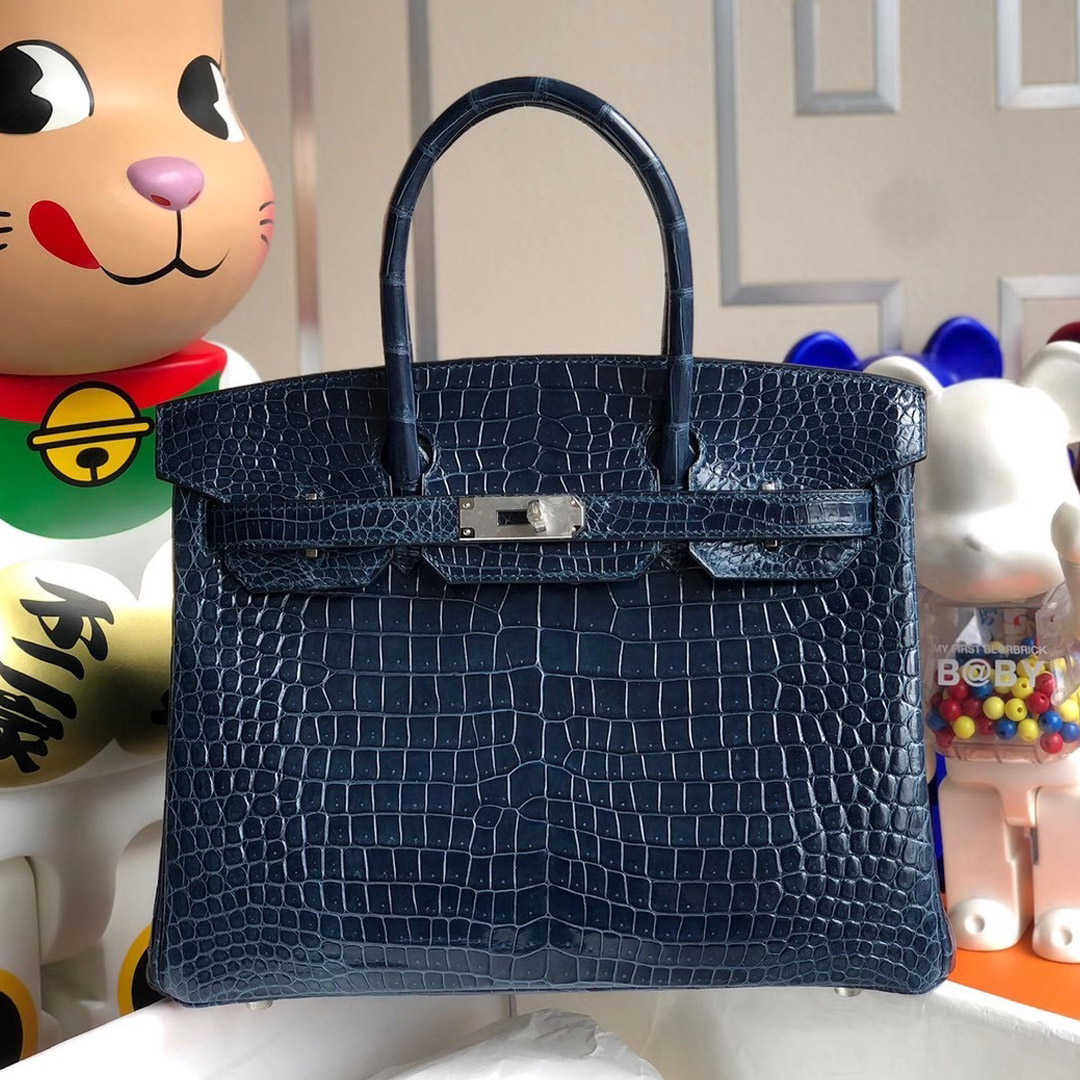 香港西貢區坑口 Hermes Birkin 30cm 74 Royal blue 皇室藍 blue Roy 亮面倒V 澳洲灣鱷