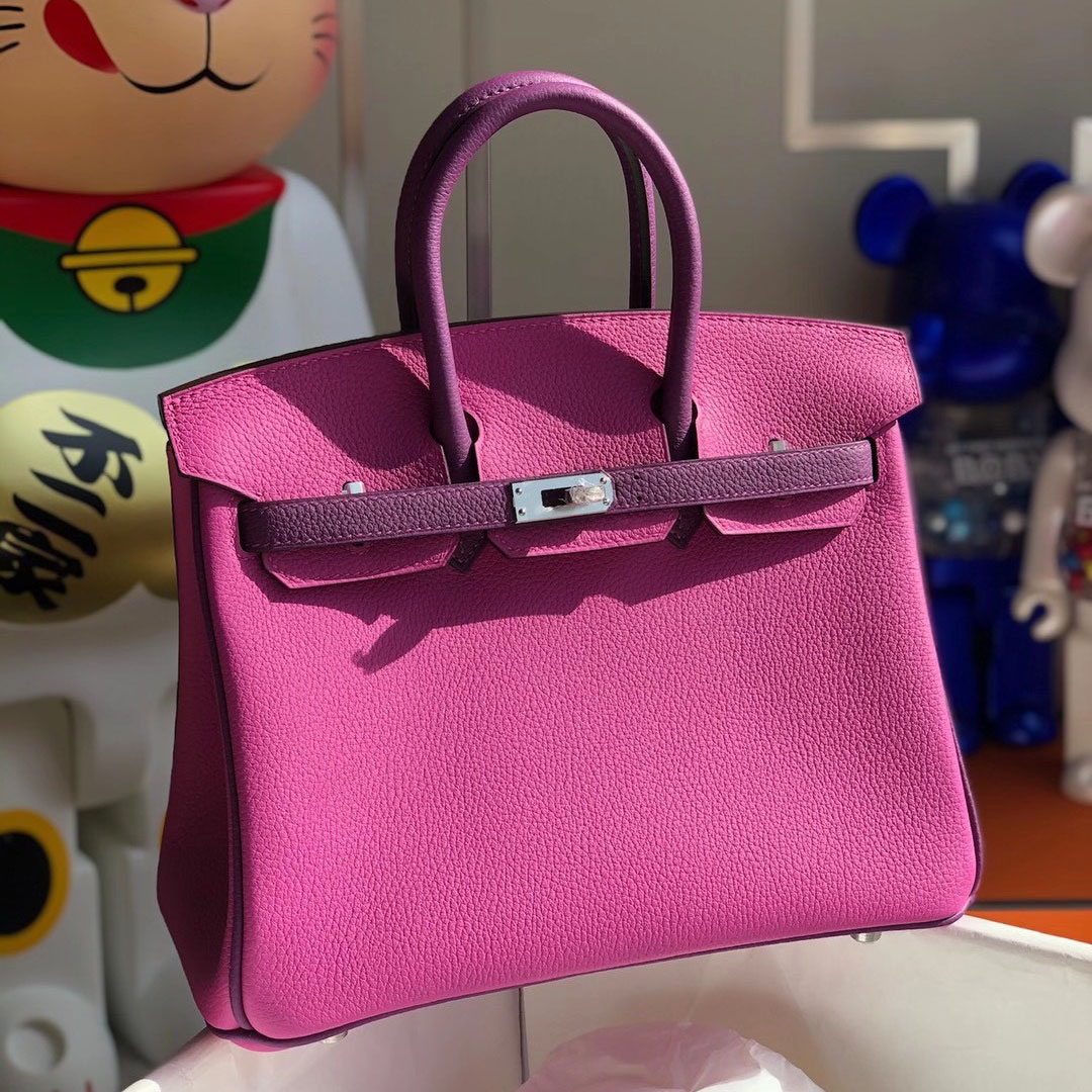 Hermes Birkin 25cm HSS Togo 9I 玉蘭粉 Rose Magnolia 拼 P9 Anemone 海葵紫