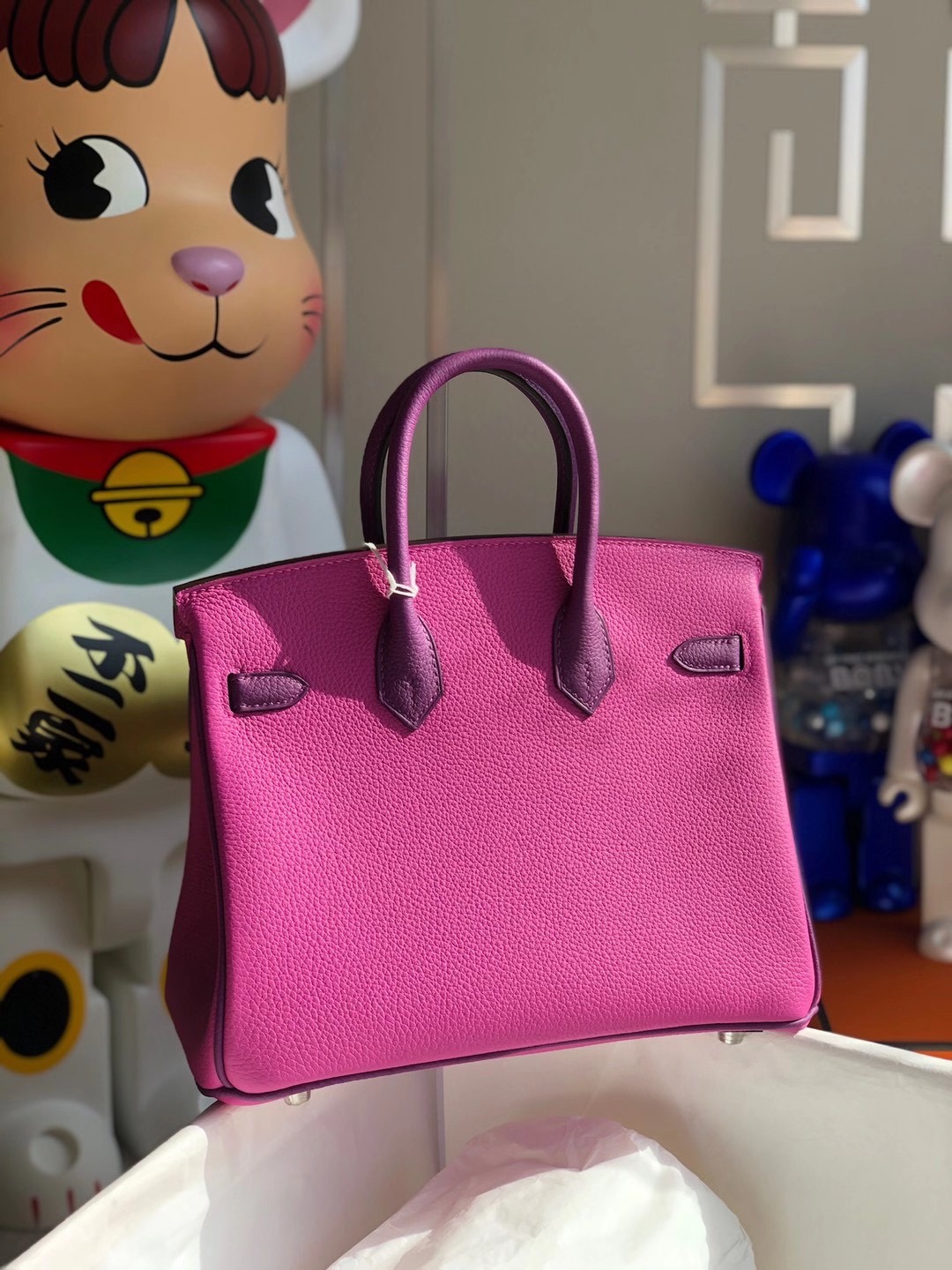 Hermes Birkin 25cm HSS Togo 9I 玉蘭粉 Rose Magnolia 拼 P9 Anemone 海葵紫