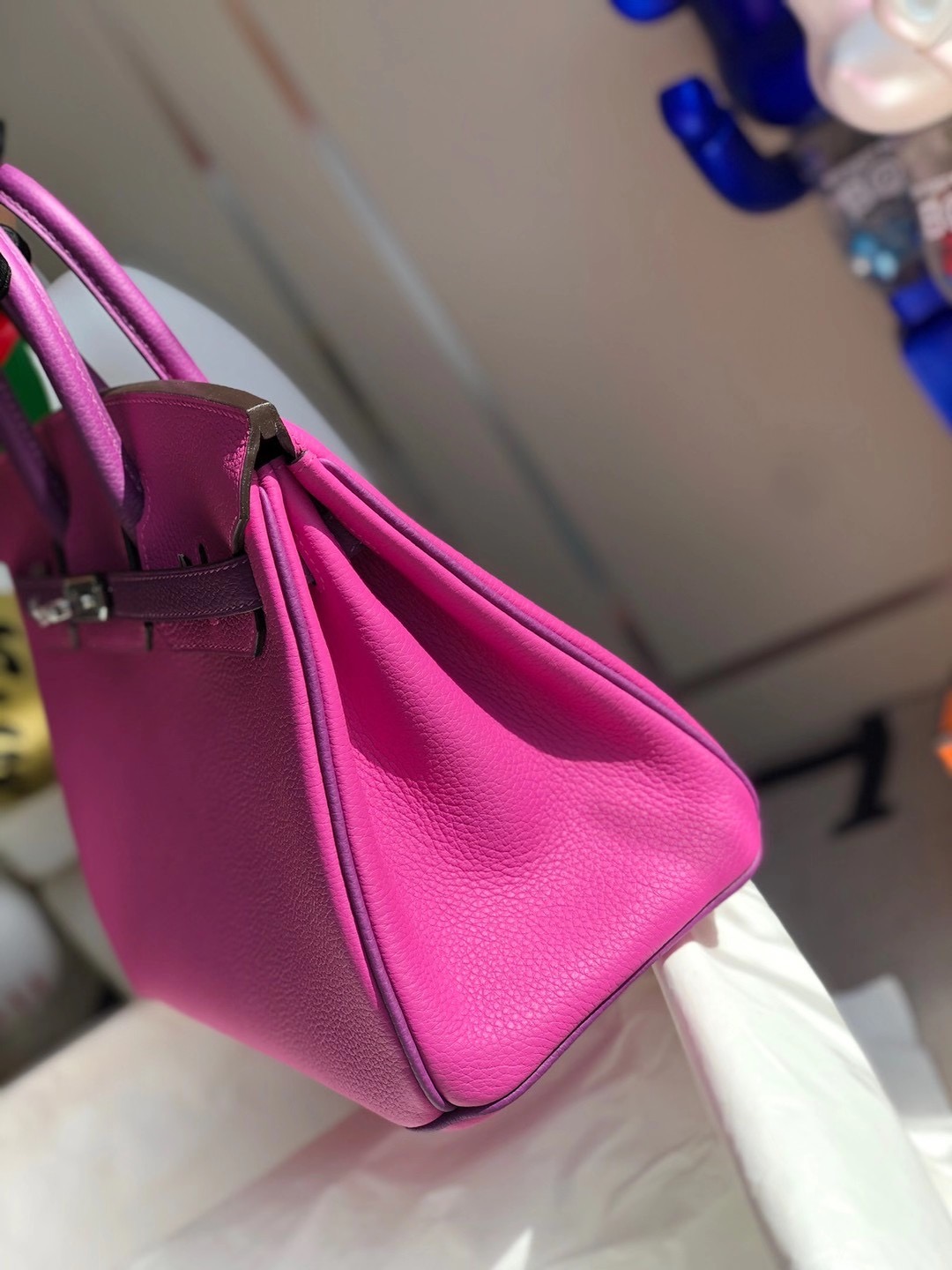 Hermes Birkin 25cm HSS Togo 9I 玉蘭粉 Rose Magnolia 拼 P9 Anemone 海葵紫