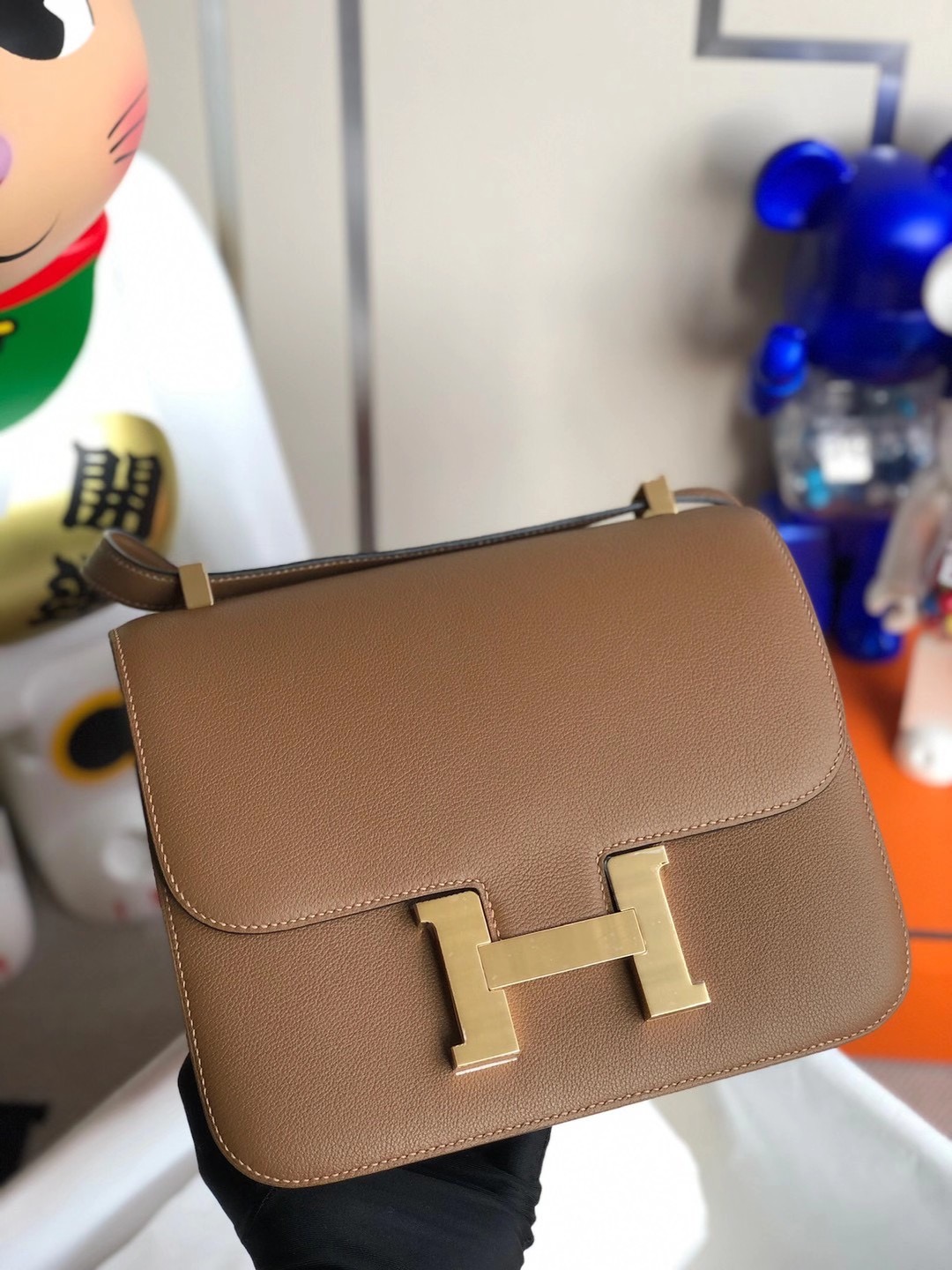 Hermes Constance 24cm Evercolor D0 beige de weimer 德威馬犬米色