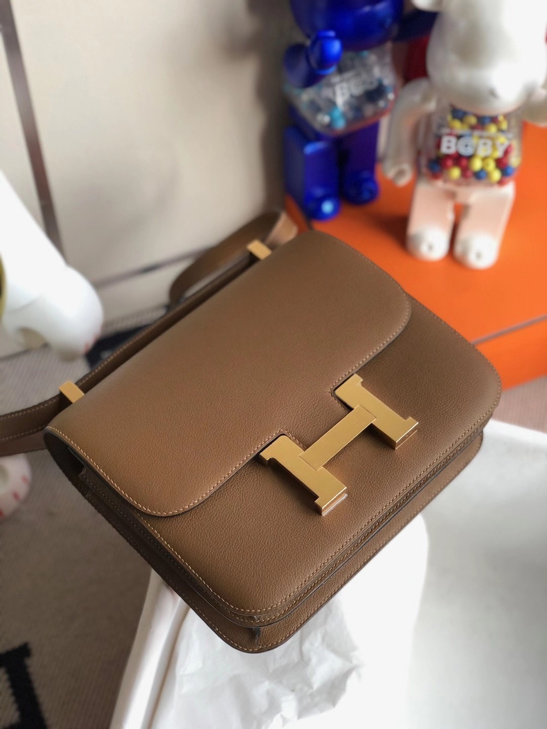 Hermes Constance 24cm Evercolor D0 beige de weimer 德威馬犬米色