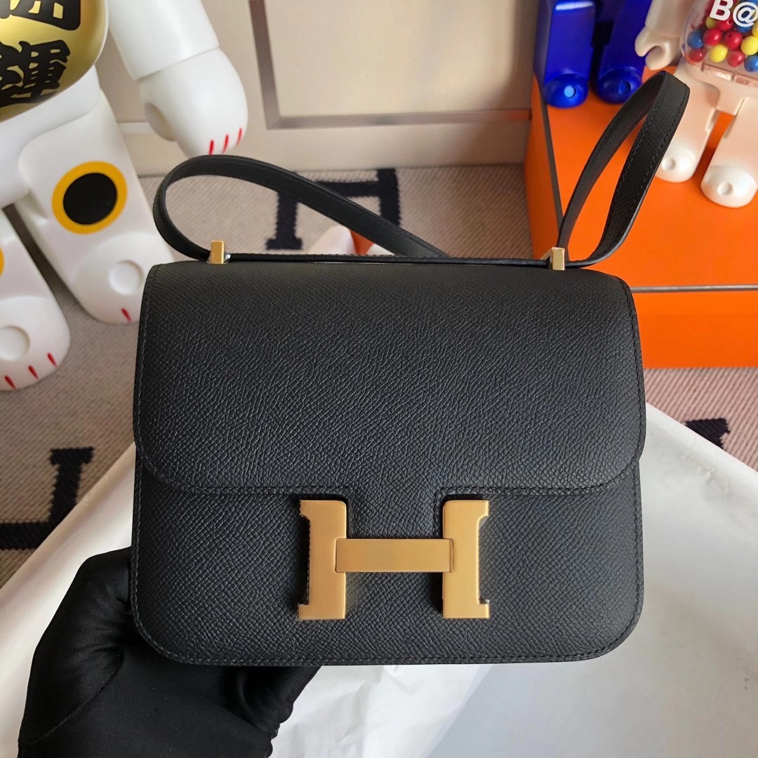 香港灣仔區銅鑼灣 愛馬仕康康空姐包 Hermes Constance Mini Epsom CC89 黑色 Noir