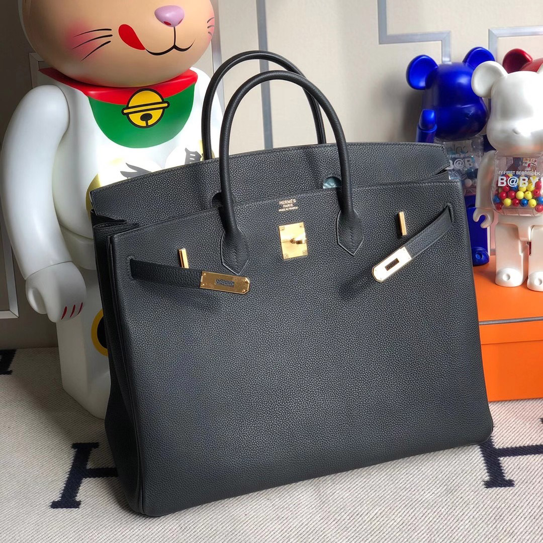 愛馬仕birkin 黑金40多少錢 Hermes Togo Birkin 40cm CC89 Noir Gold Hardware