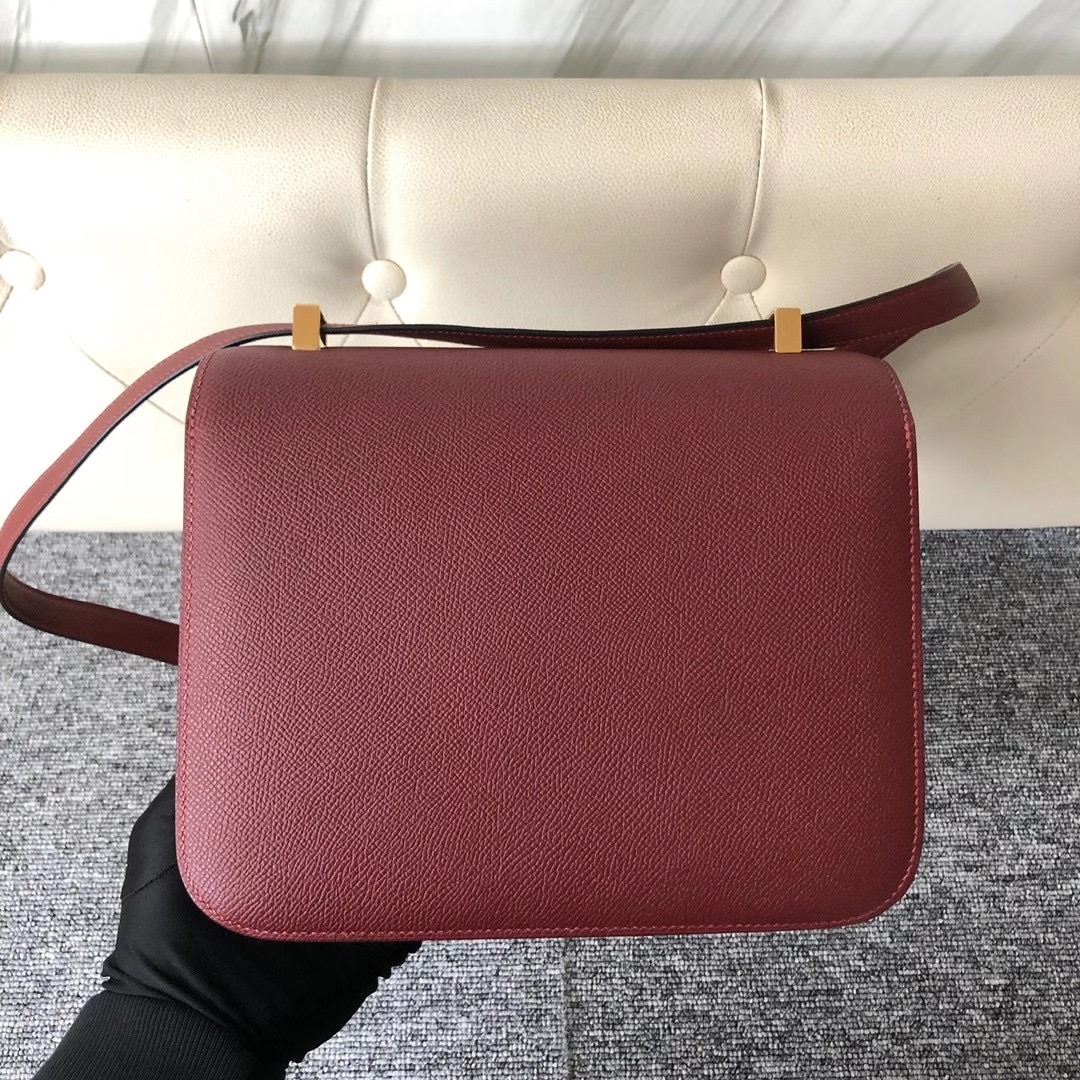 愛馬仕康斯坦空姐包多少錢一個 Hermes Constance 24cm 55 Rouge H Epsom