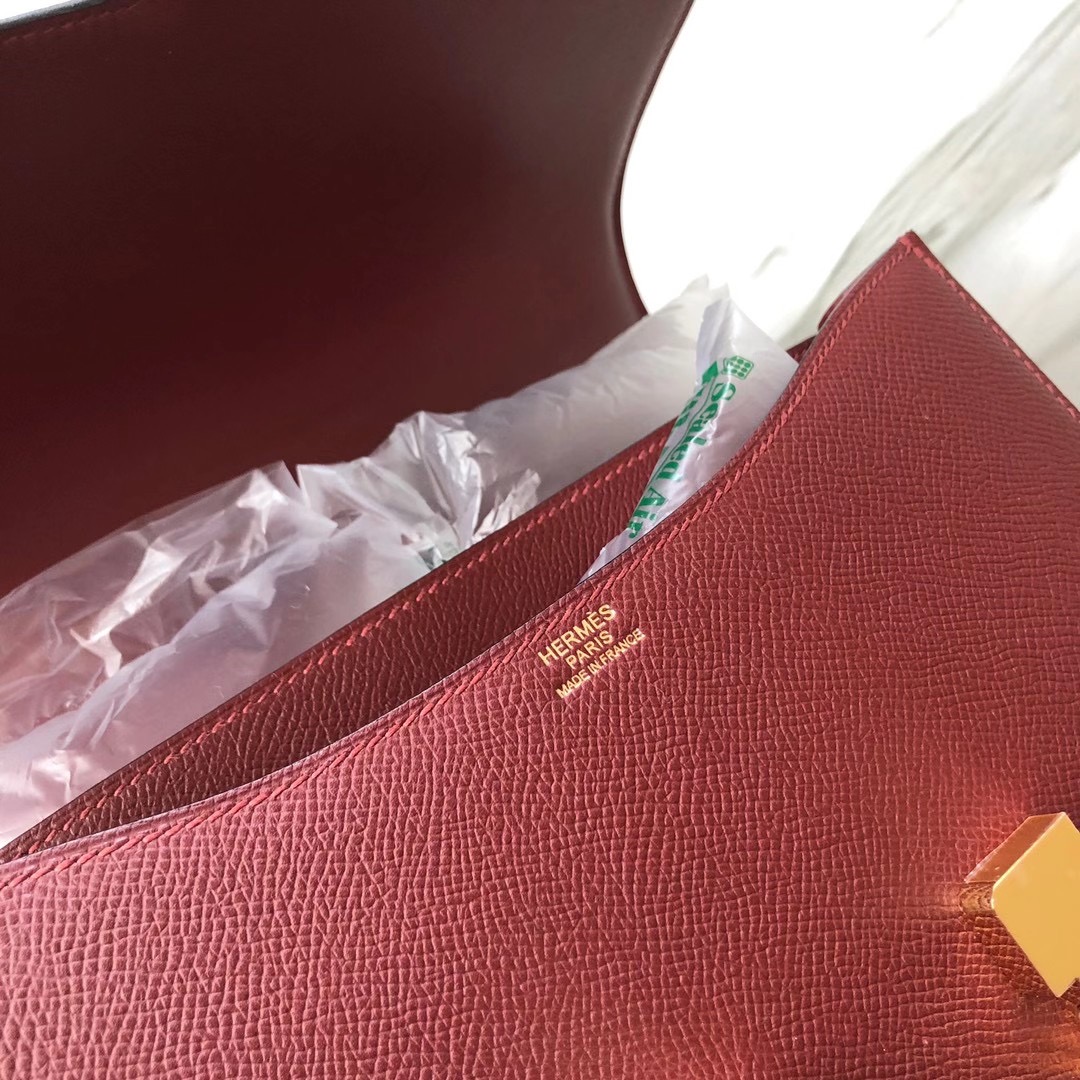 愛馬仕康斯坦空姐包多少錢一個 Hermes Constance 24cm 55 Rouge H Epsom