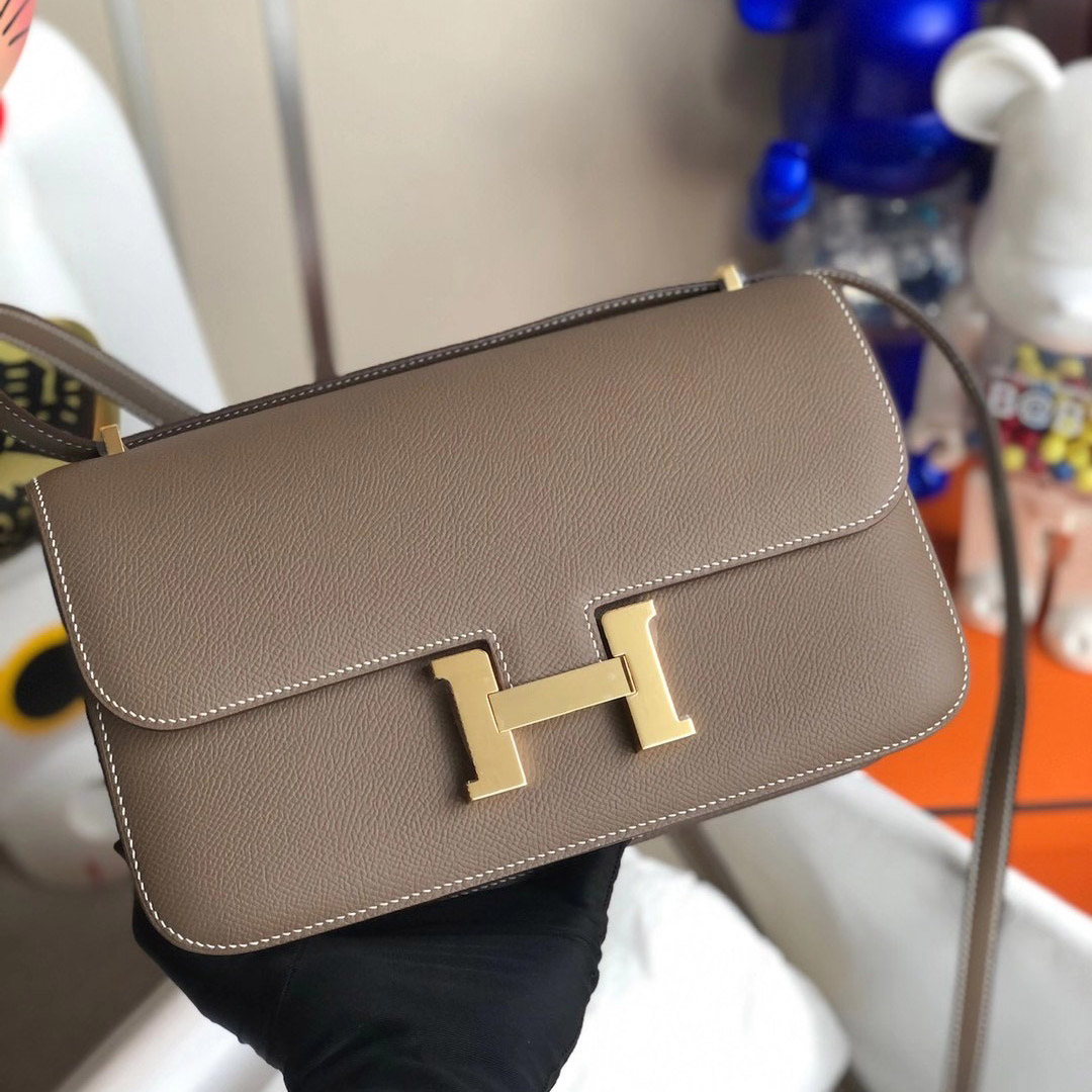 臺灣臺北市中山區 Hermes constance 26 Elan Epsom CK18 Etoupe 大象灰 金扣