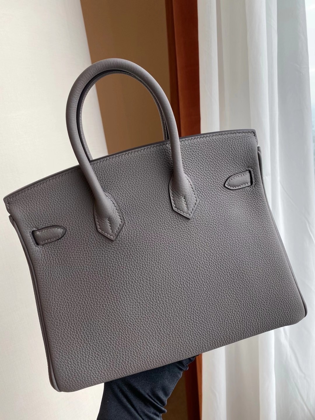 香港深水埗區荔枝角 Hong Kong Hermes Birkin 25cm Togo 8F Etain 錫器灰 玫瑰金