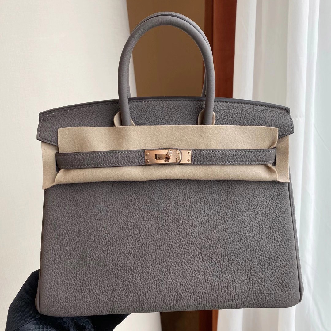 香港深水埗區荔枝角 Hong Kong Hermes Birkin 25cm Togo 8F Etain 錫器灰 玫瑰金