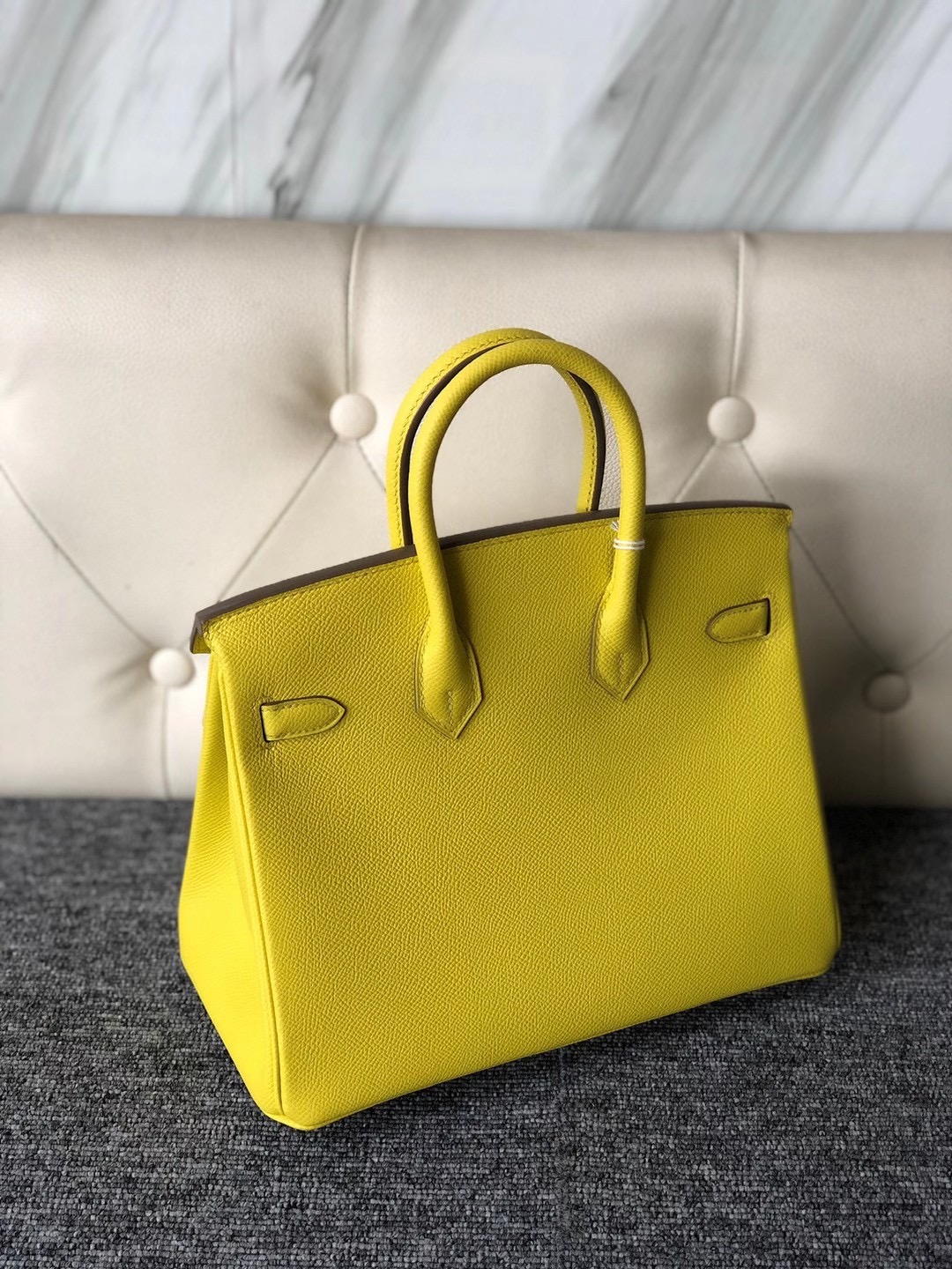 臺灣新北市汐止區 愛馬仕birkin25哪款好 Hermes Birkin 25cm Epsom 9R Lime 檸檬黃 金扣