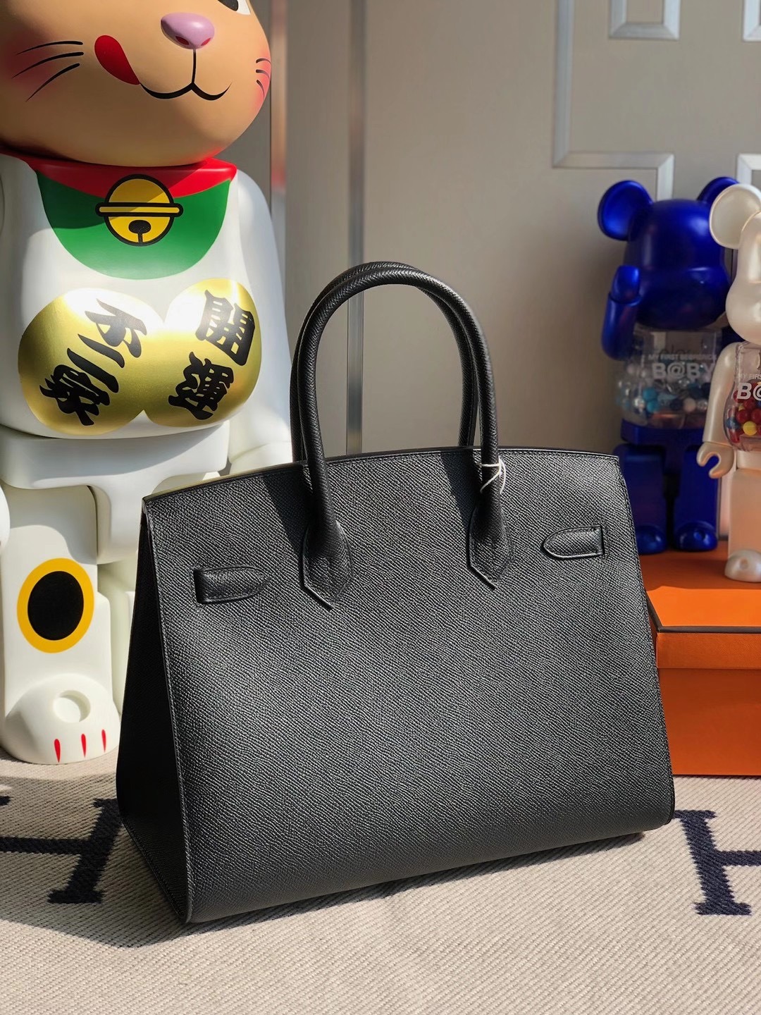 Hermes Birkin 30cm Sellier Epsom CC89 Noir 黑色 Black 全手工縫制 外縫