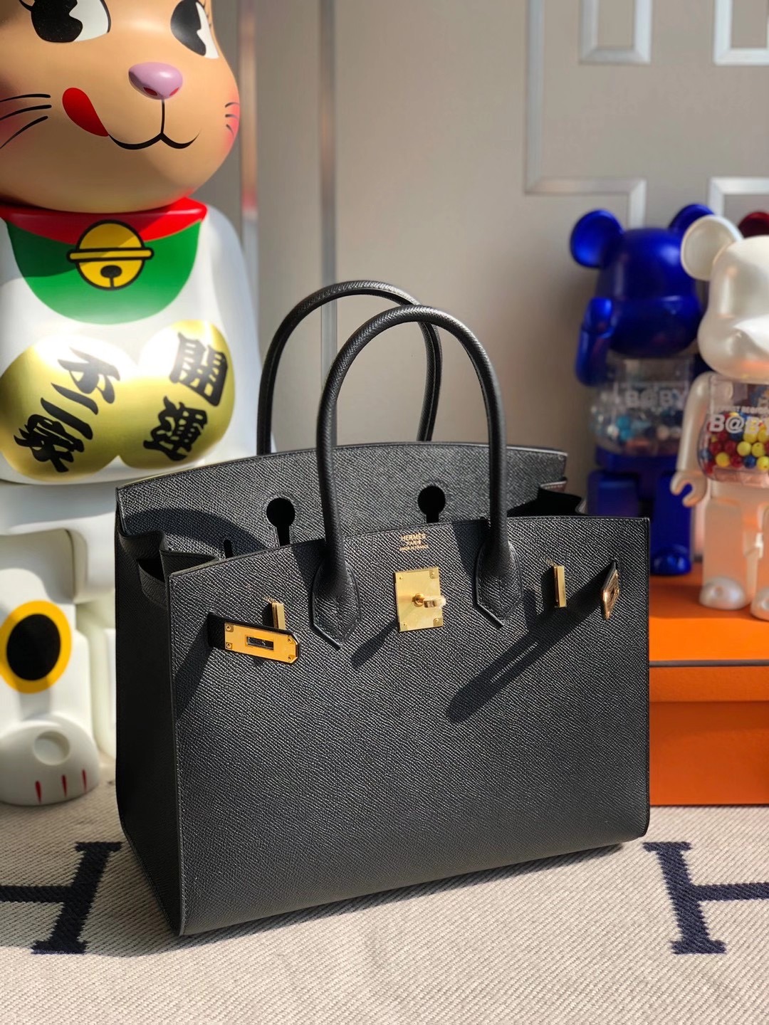 Hermes Birkin 30cm Sellier Epsom CC89 Noir 黑色 Black 全手工縫制 外縫