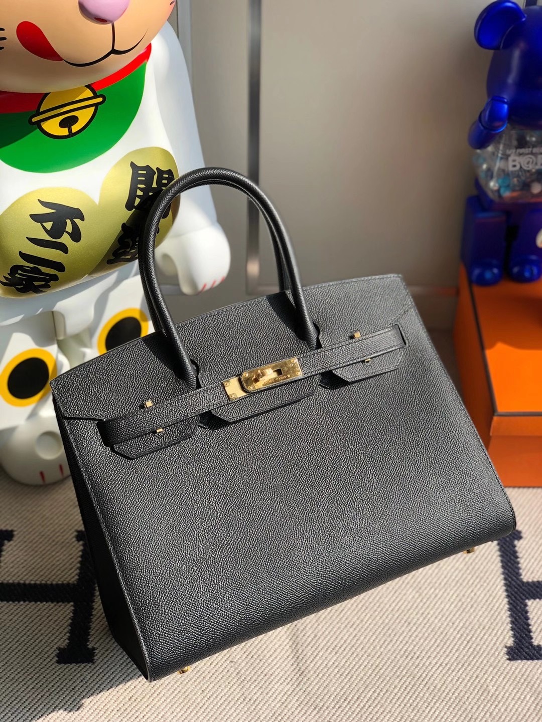 Hermes Birkin 30cm Sellier Epsom CC89 Noir 黑色 Black 全手工縫制 外縫