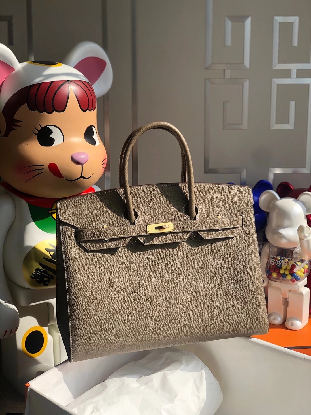 2021年愛馬仕刻印年份是什麽刻印？Hermes Birkin 35cm 18 Etoupe 大象灰 Sellier Epsom