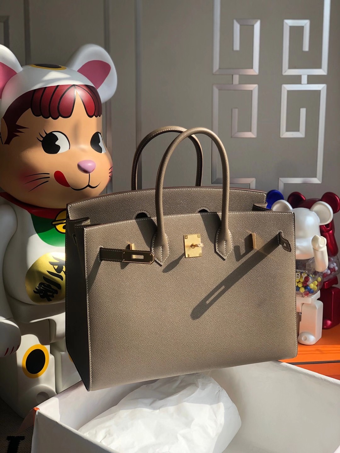 2021年愛馬仕刻印年份是什麽刻印？Hermes Birkin 35cm 18 Etoupe 大象灰 Sellier Epsom