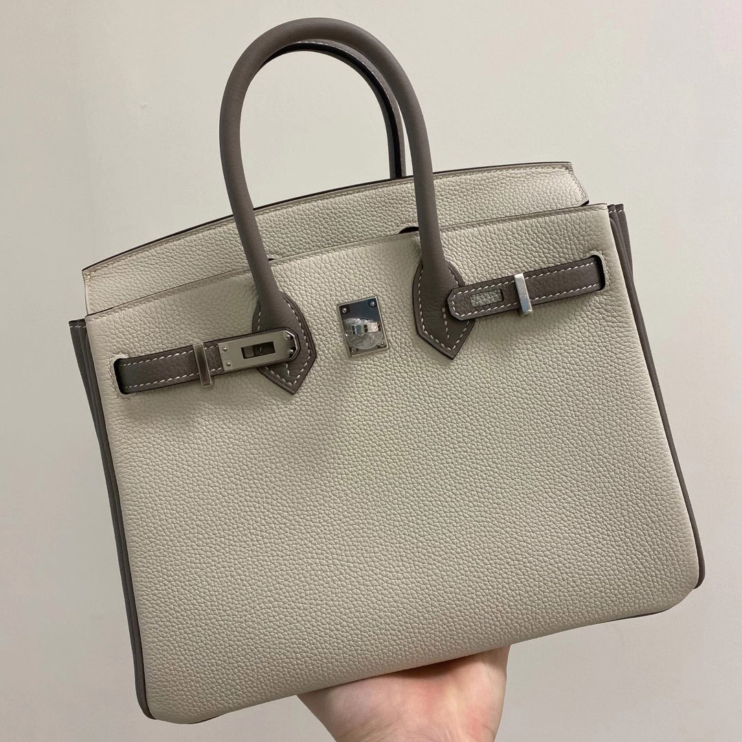 Hong Kong Hermes Birkin 25cm HSS togo 10 Craie 奶昔白 M8 Griss Asphalte 瀝青灰