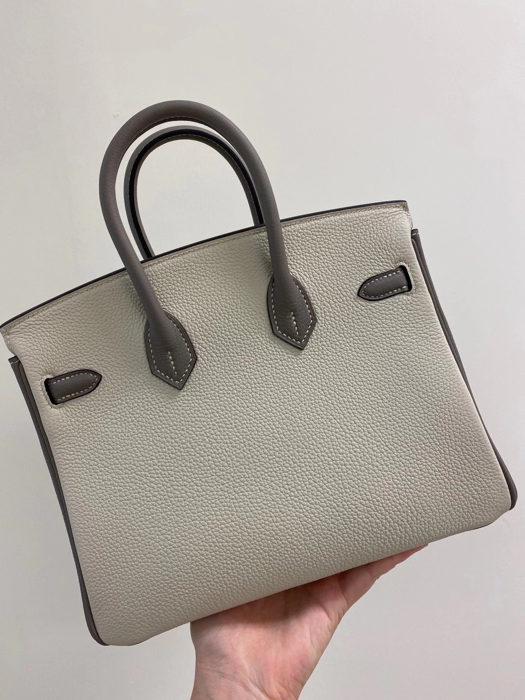 Hong Kong Hermes Birkin 25cm HSS togo 10 Craie 奶昔白 M8 Griss Asphalte 瀝青灰