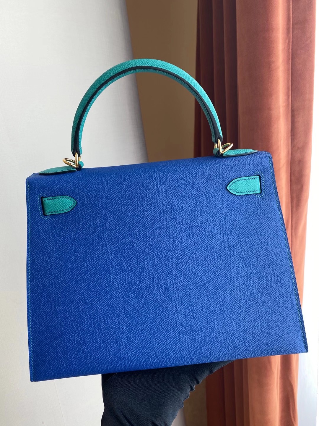 Hermès Kelly HSS 28 Rouge Casaque/Bleu Indigo Sellier Epsom Palladium — The  French Hunter