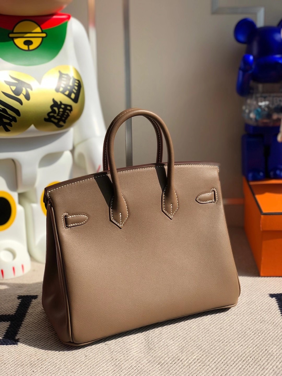 Hong Kong Hermes Birkin 25cm Swift D0 beige de weimer 威犬馬米色