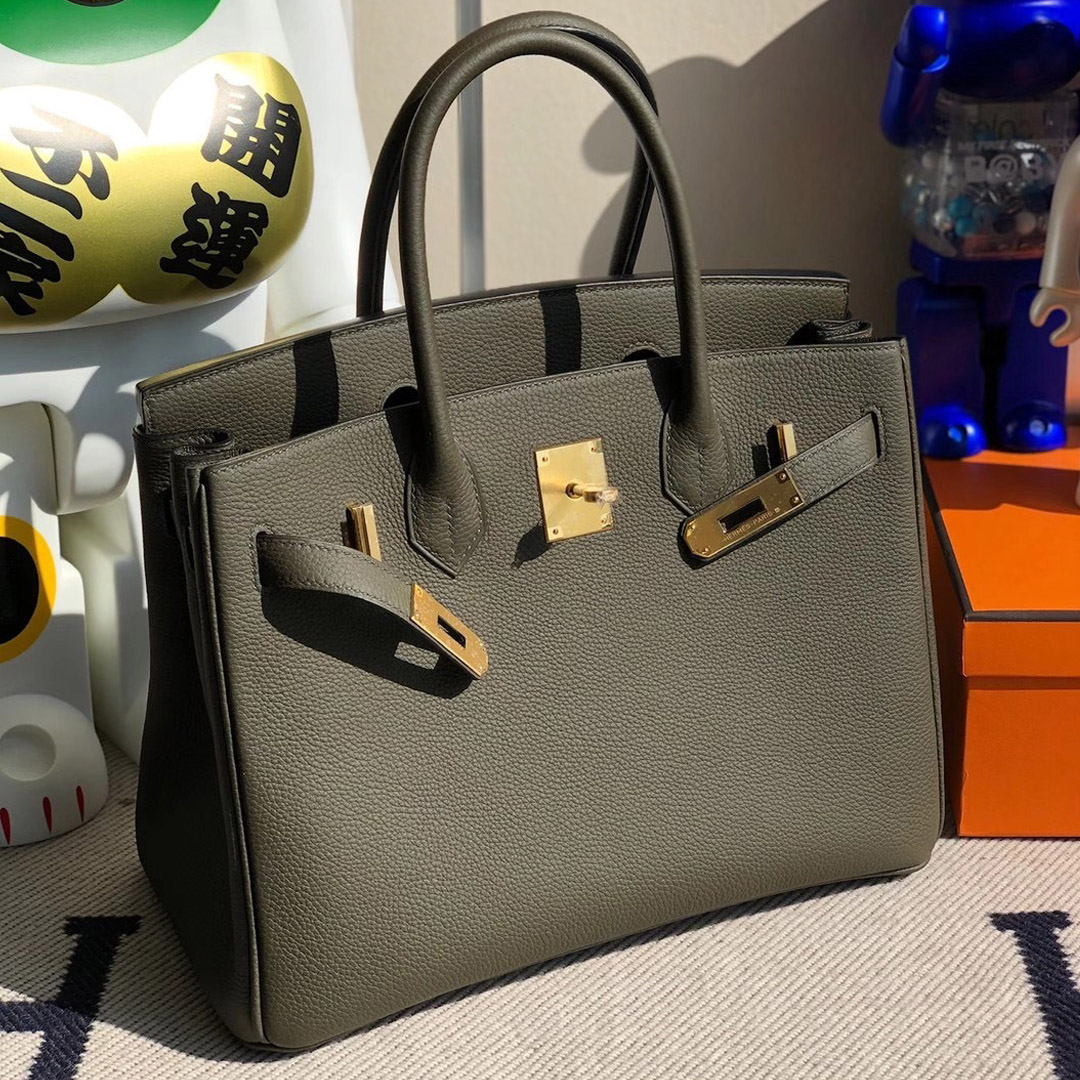 愛馬仕鉑金包 2020年刻印 Y Hermes Birkin 30cm Togo G8 Vert Maquis 深橄欖綠