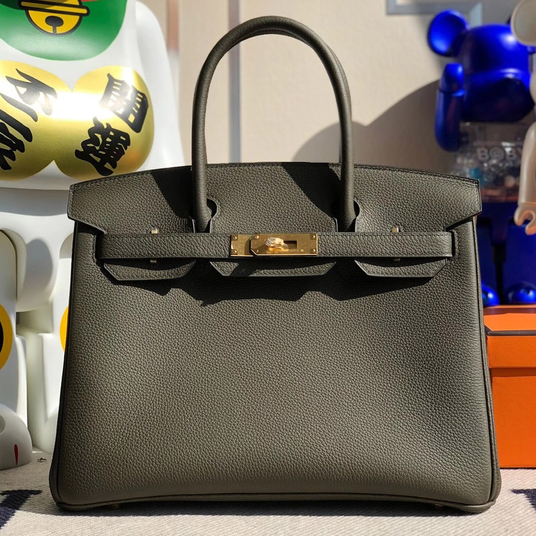 愛馬仕鉑金包 2020年刻印 Y Hermes Birkin 30cm Togo G8 Vert Maquis 深橄欖綠