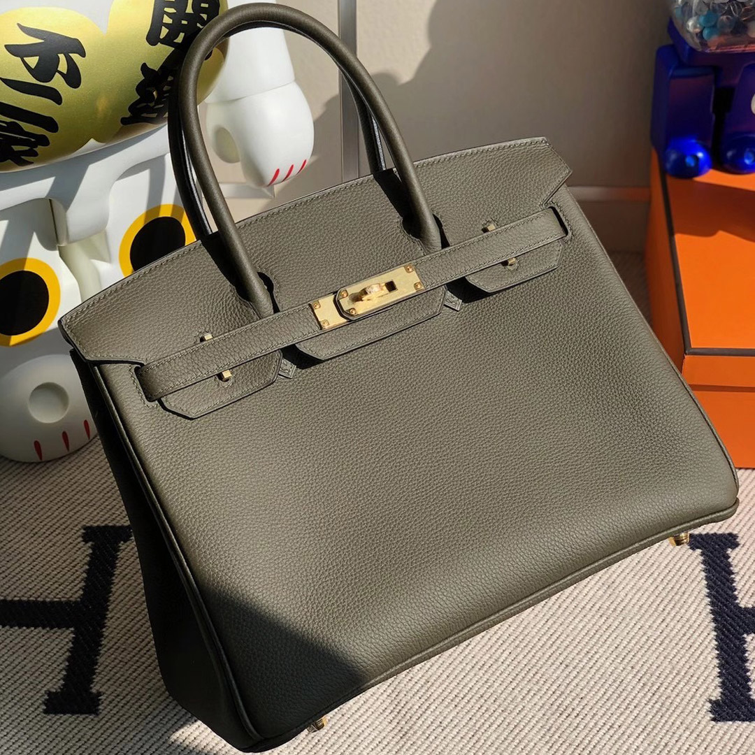 愛馬仕鉑金包 2020年刻印 Y Hermes Birkin 30cm Togo G8 Vert Maquis 深橄欖綠