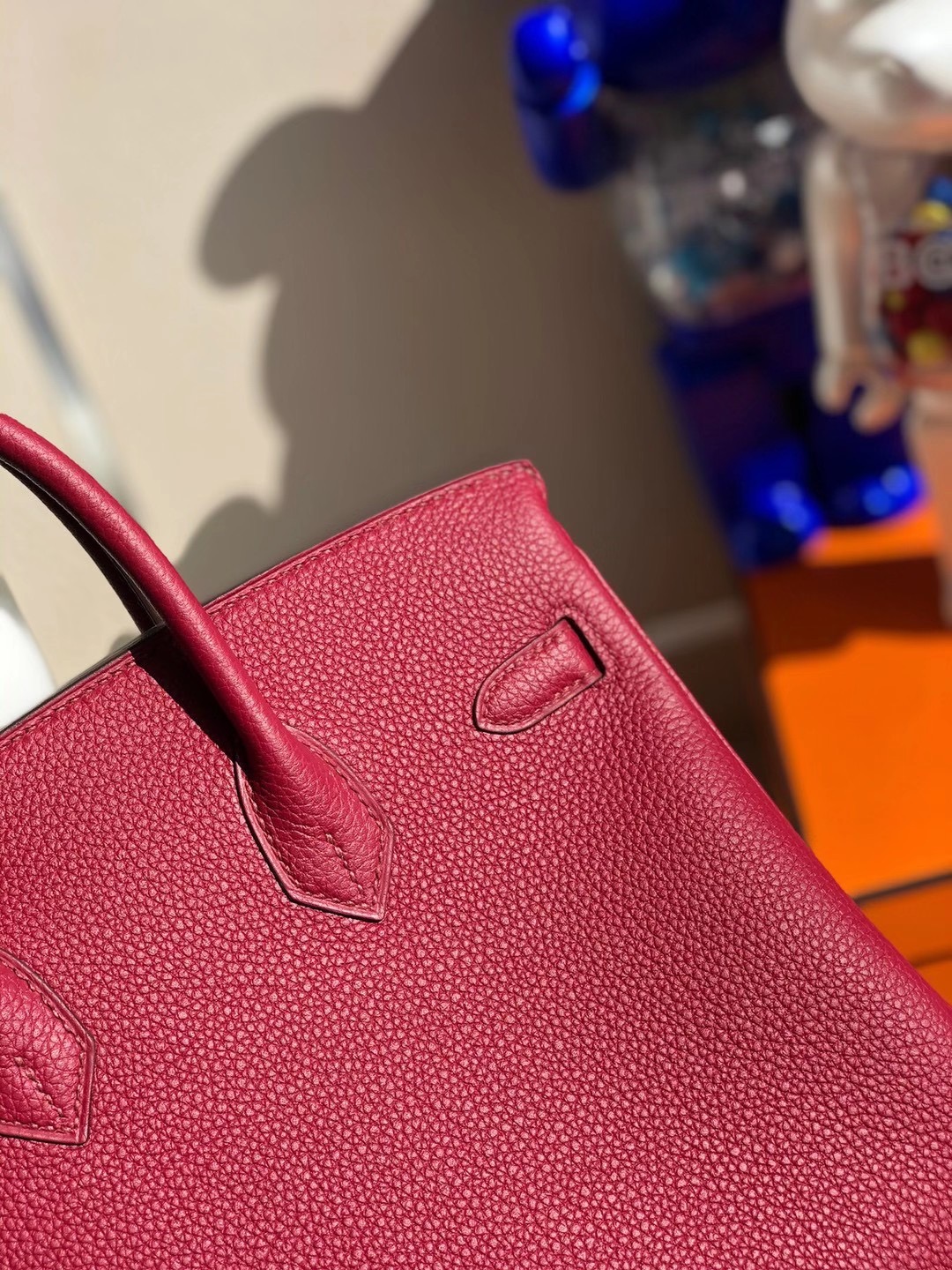 愛馬仕鉑金包定制多少錢 Hermes Birkin 25cm Togo K1 Rouge Grenat 石榴紅