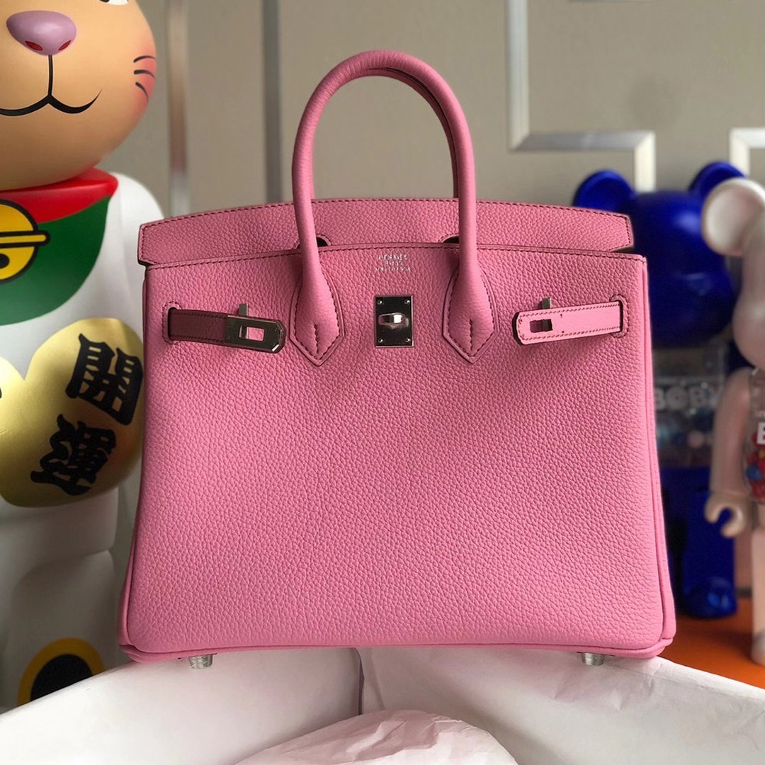 愛馬仕鉑金包多少錢 Hermes Birkin 25cm Togo 5P bubblegum pink 櫻花粉