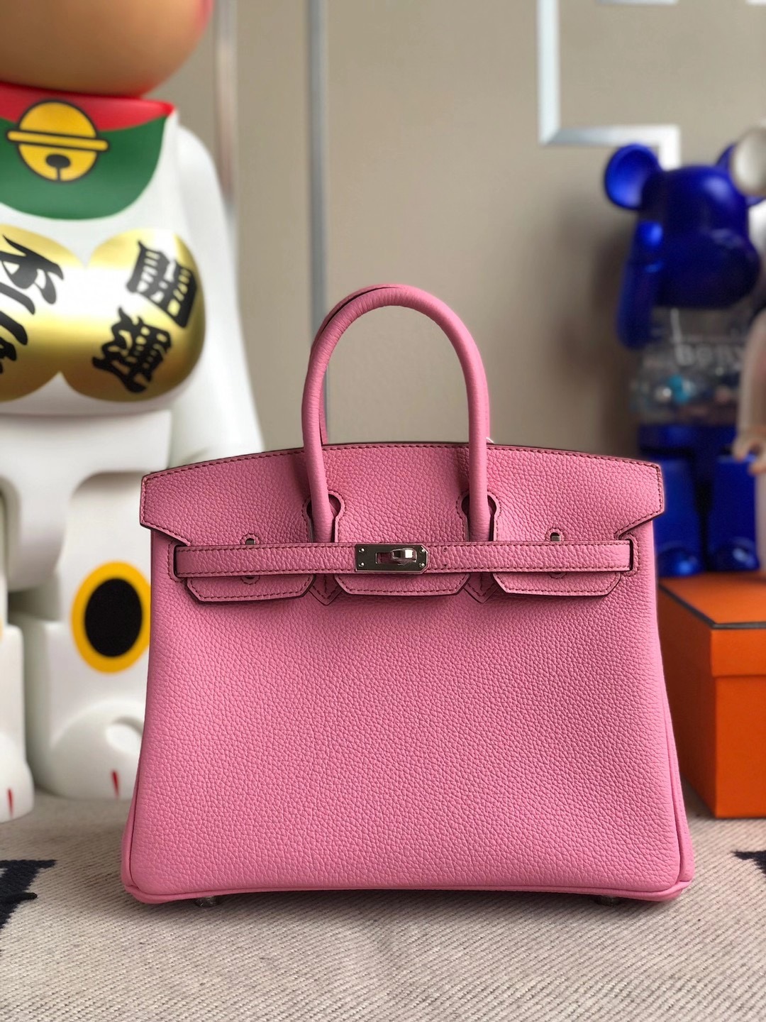 愛馬仕鉑金包多少錢 Hermes Birkin 25cm Togo 5P bubblegum pink 櫻花粉