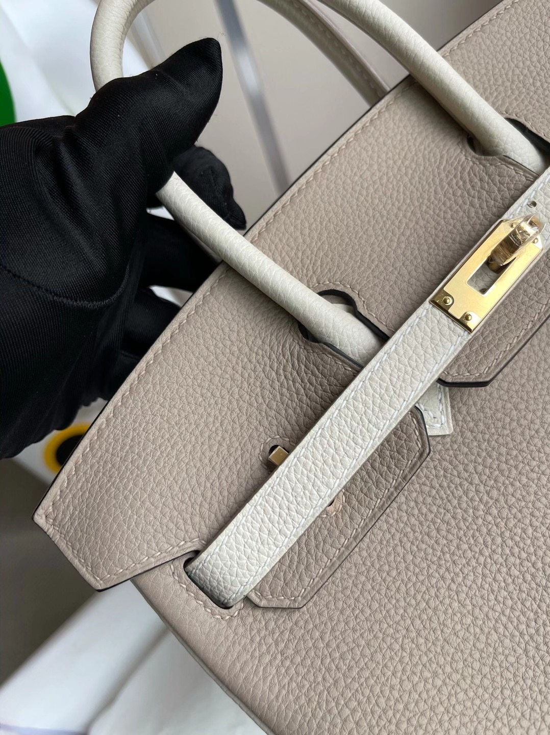 臺灣桃園市大園區 Hermes Birkin 25cm HSS Togo 18 etoupe 大象灰 10 Craie 奶昔白