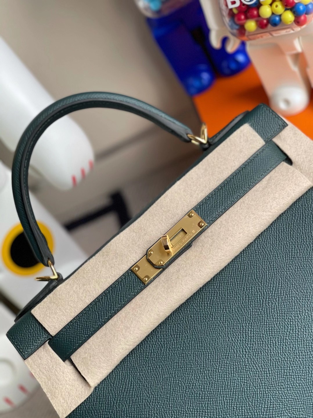 愛馬仕凱莉包28專櫃多少錢 Hermes Kelly 28cm Epsom 6O 松柏綠 Vert Cypres