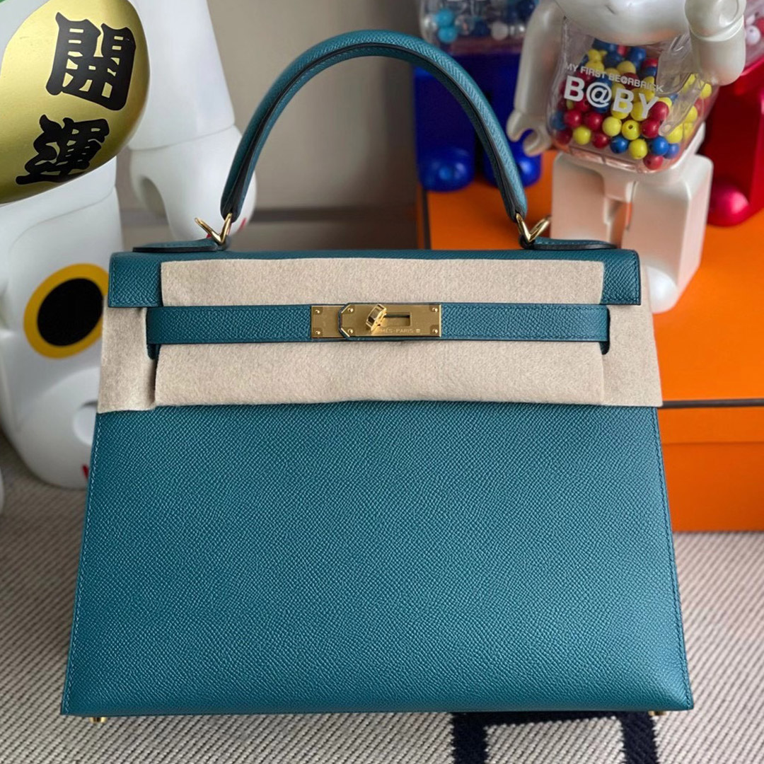 臺灣高雄市苓雅區 Hermes Kelly 28cm W0 博斯普魯斯綠 Vert Bosphore Epsom